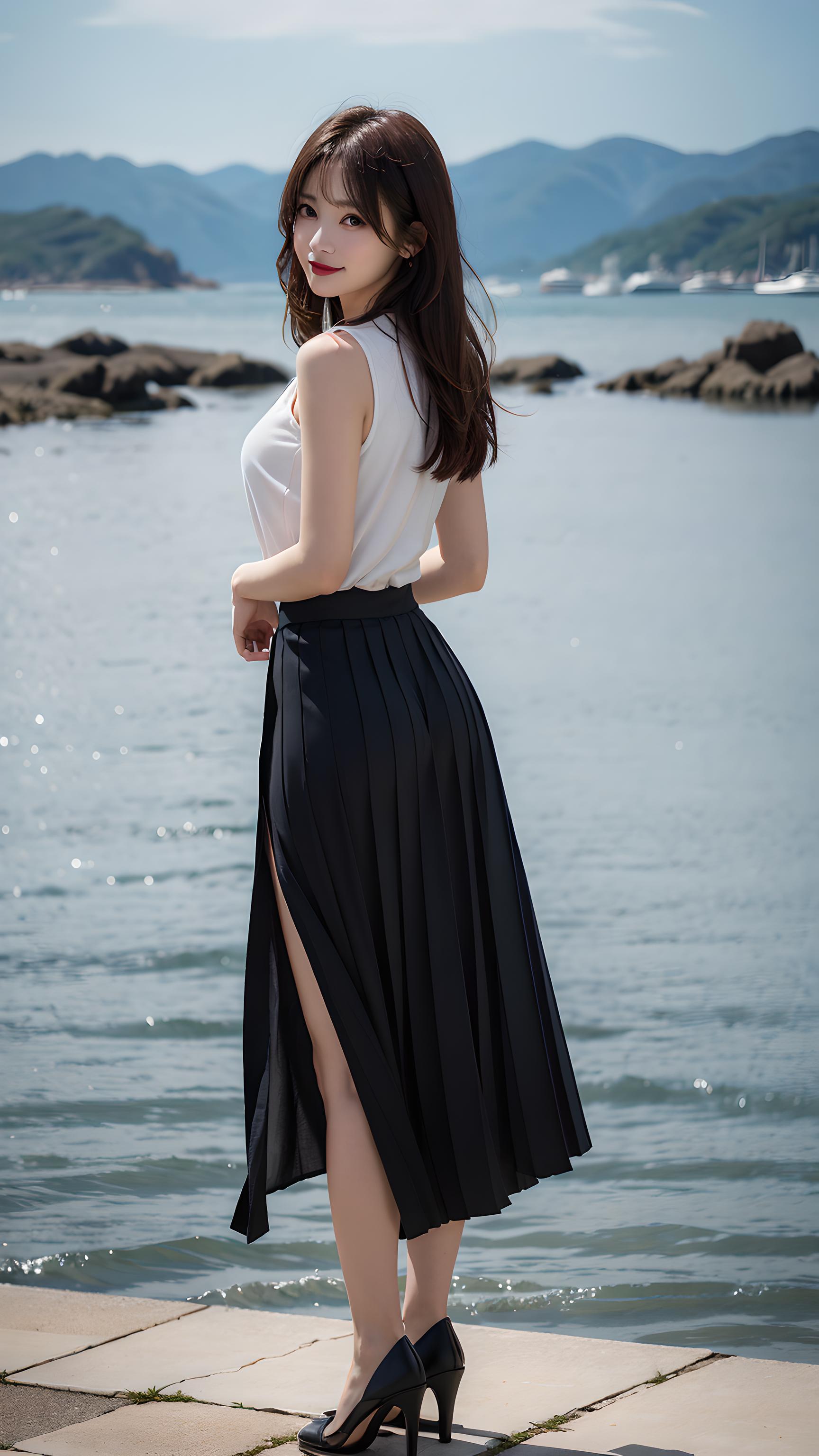 海边全身照