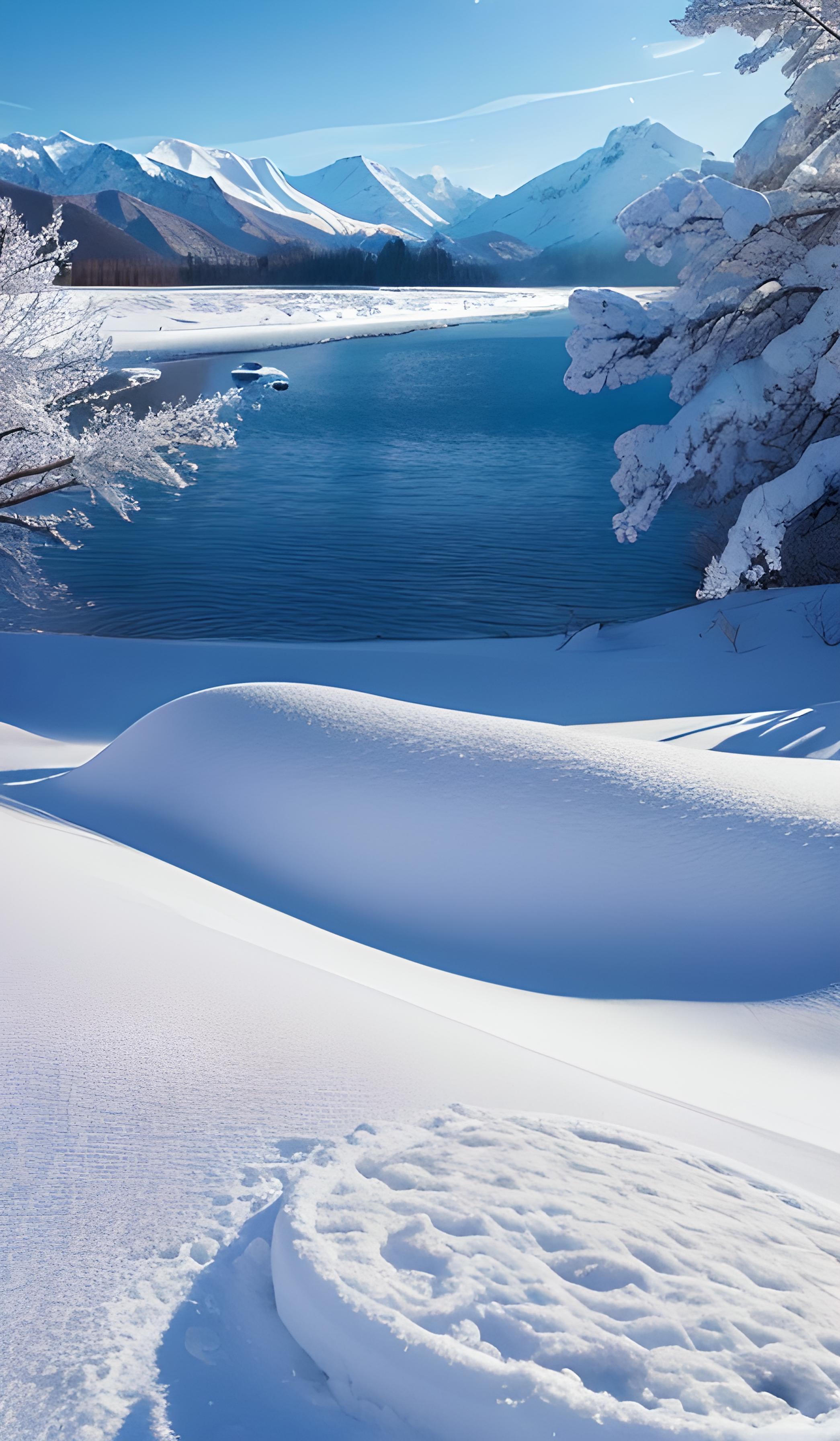 美丽的雪景