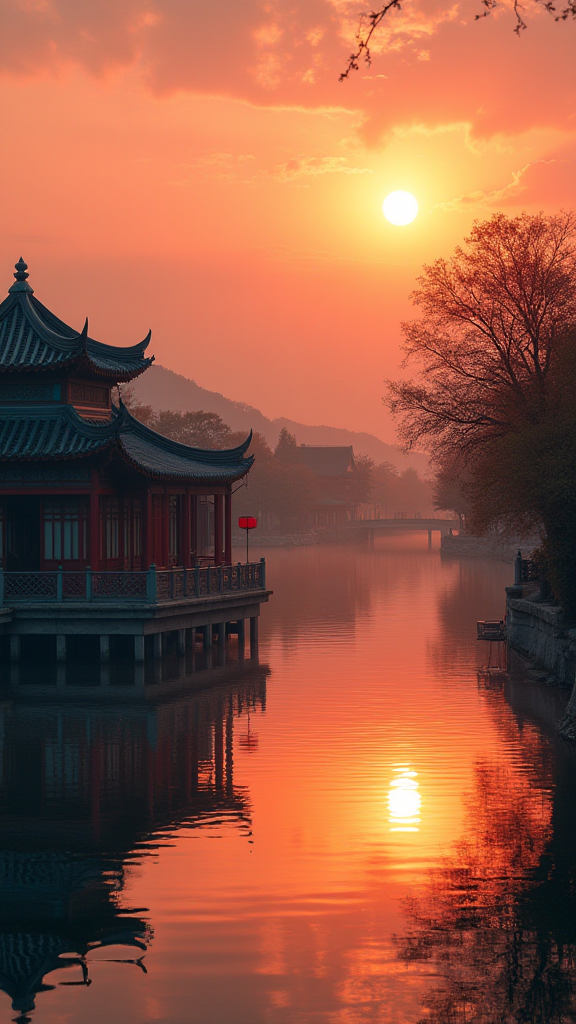 夕阳晚霞风景