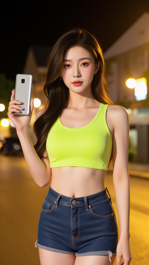 牛仔短裤女孩