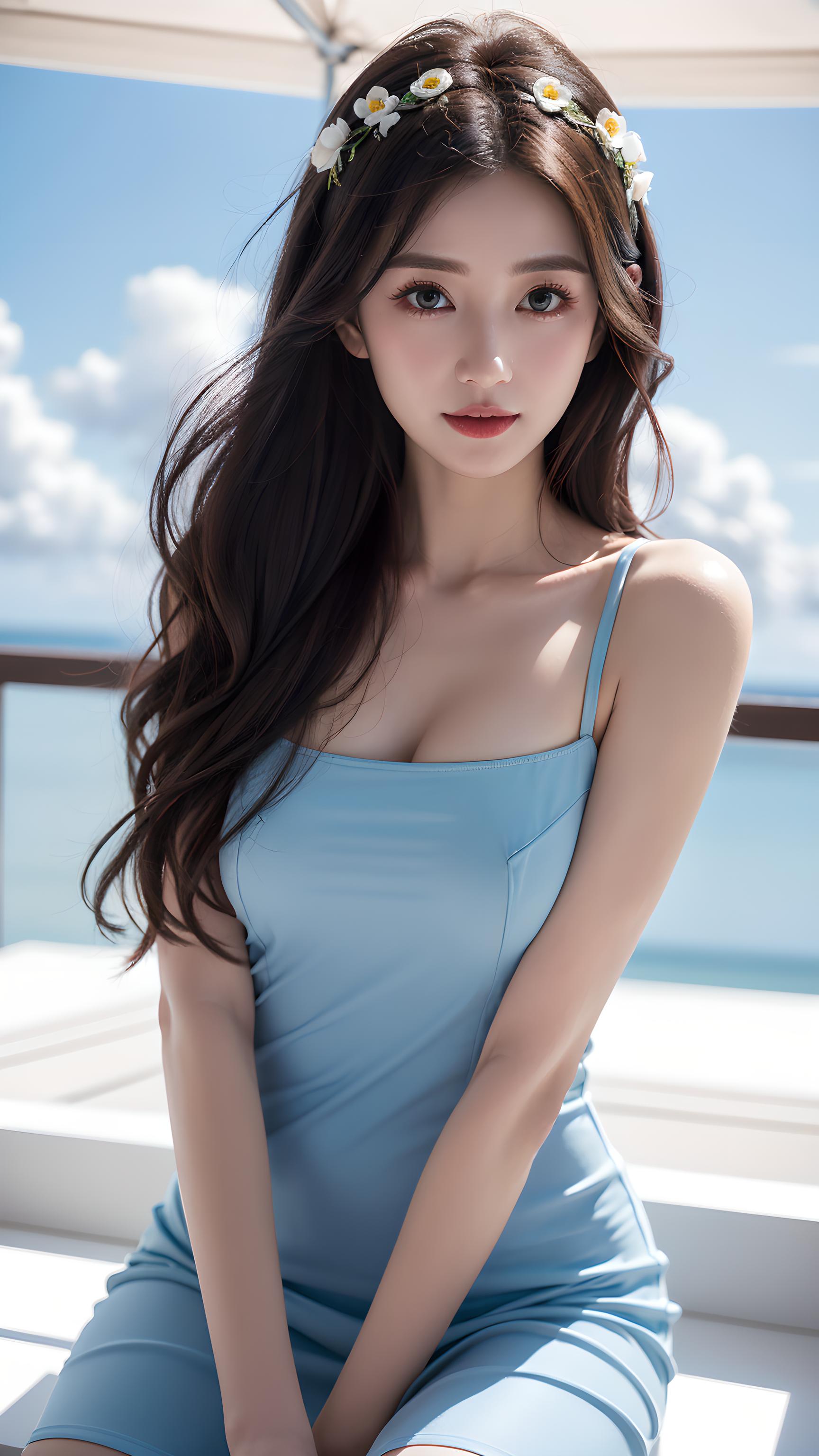 海边美女