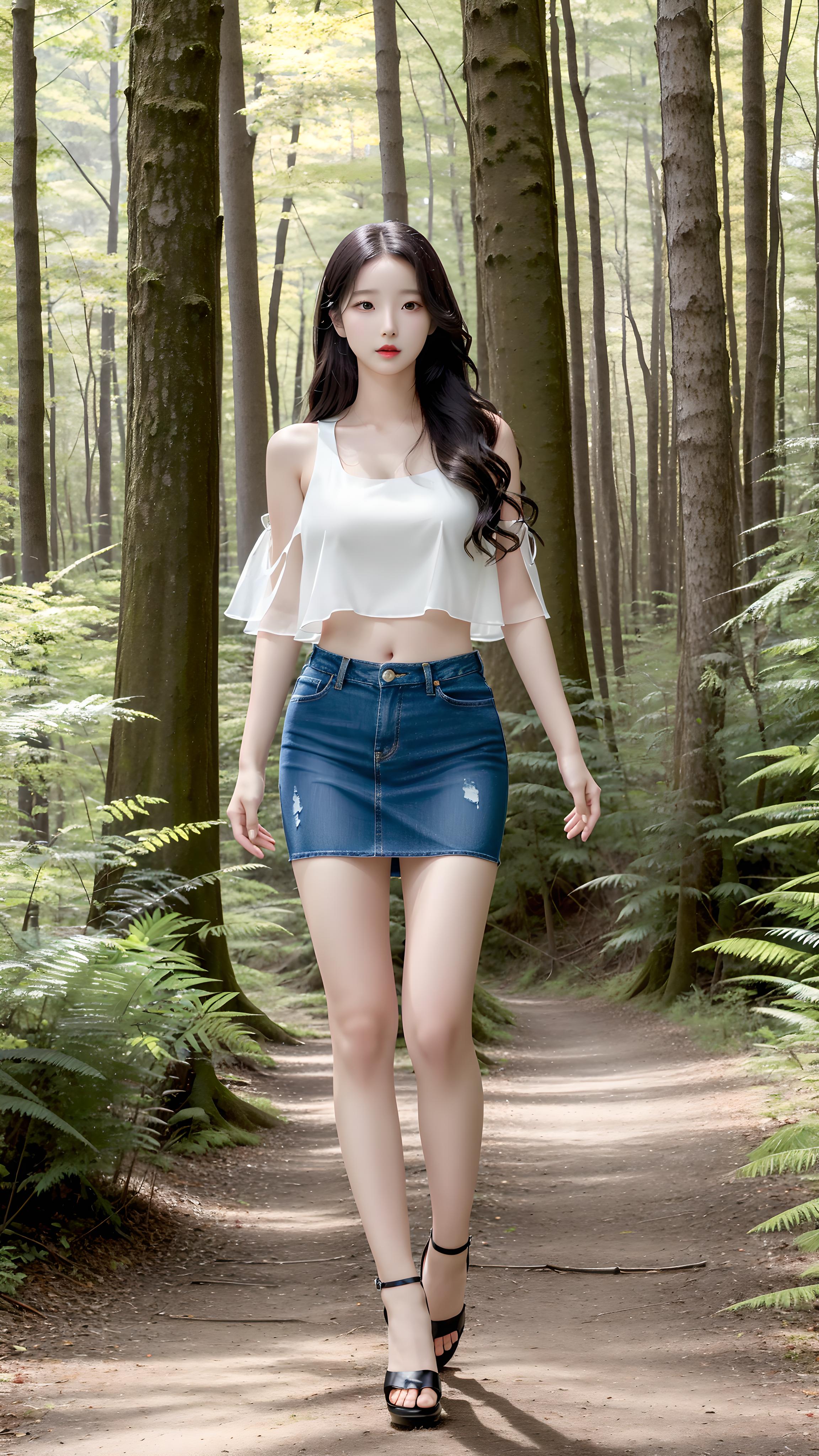 树林里站着