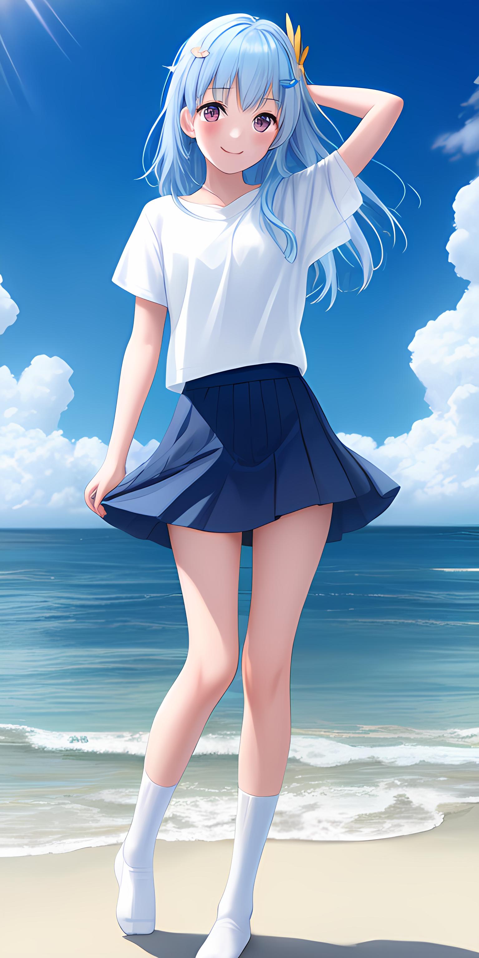 海边美少女