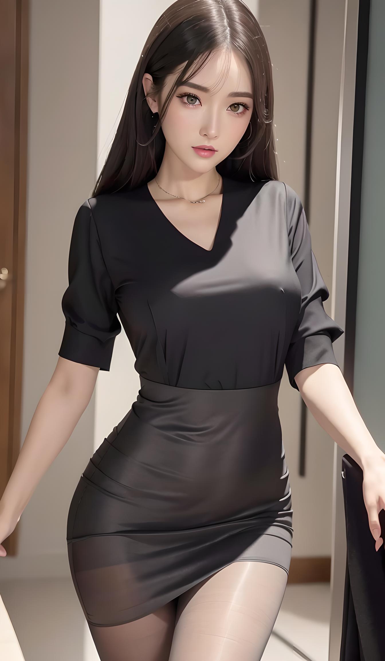 黑丝美女