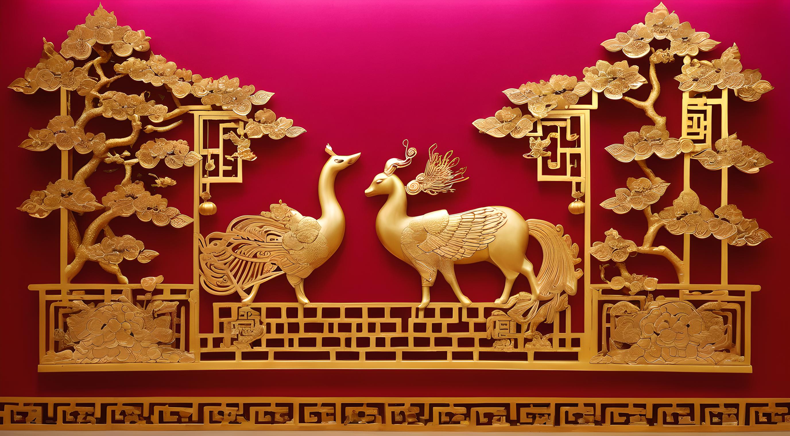 黄金摆件 鹿