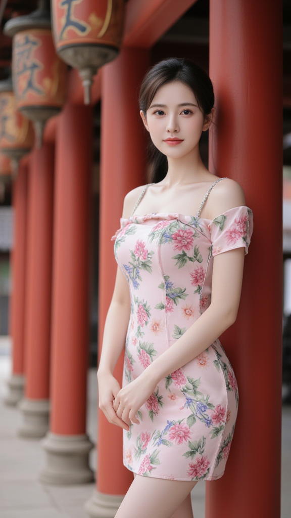 碎花裙女孩