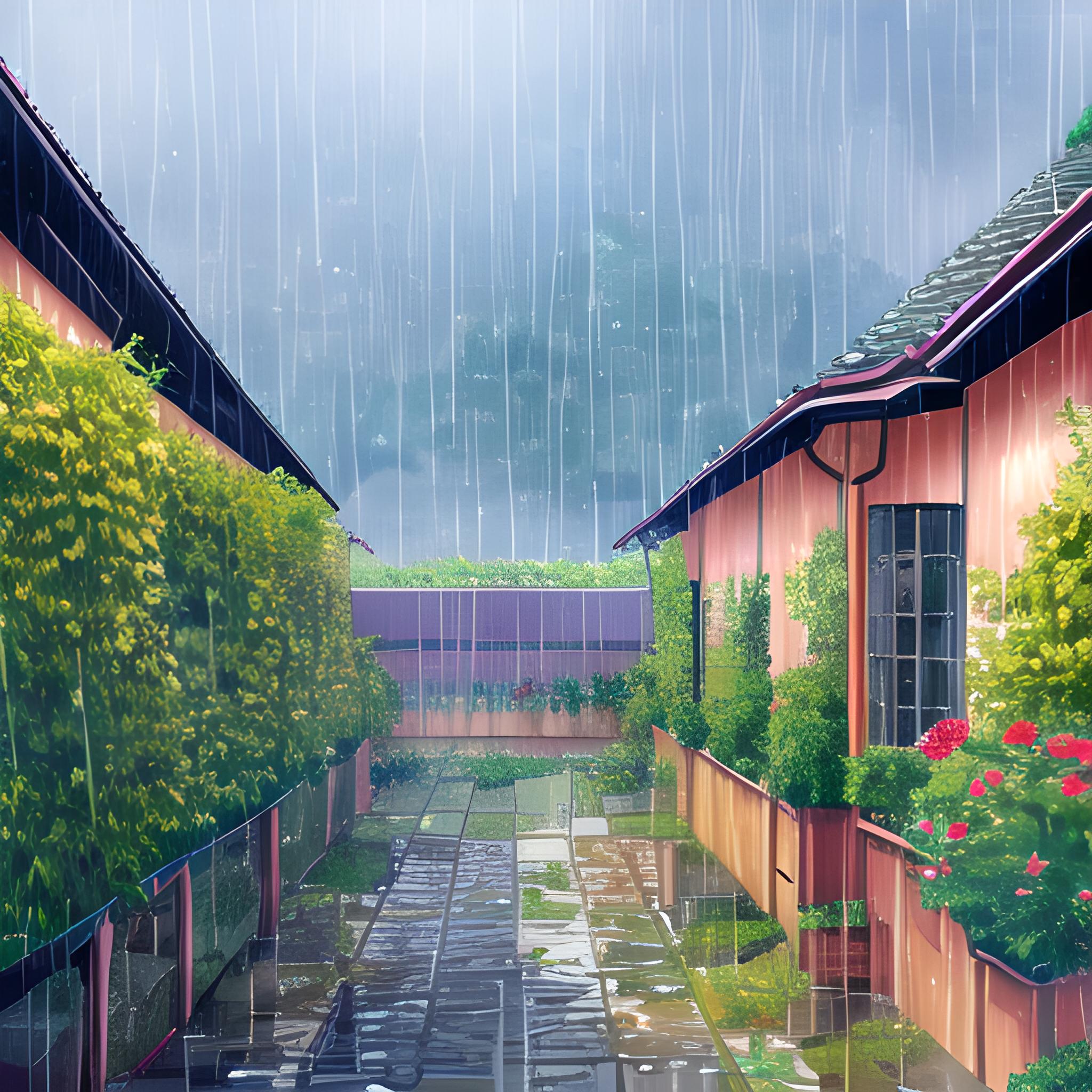 下大雨了
