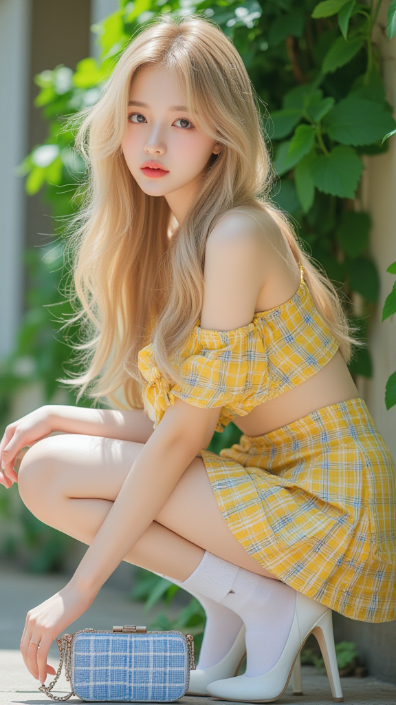 格子裙女孩