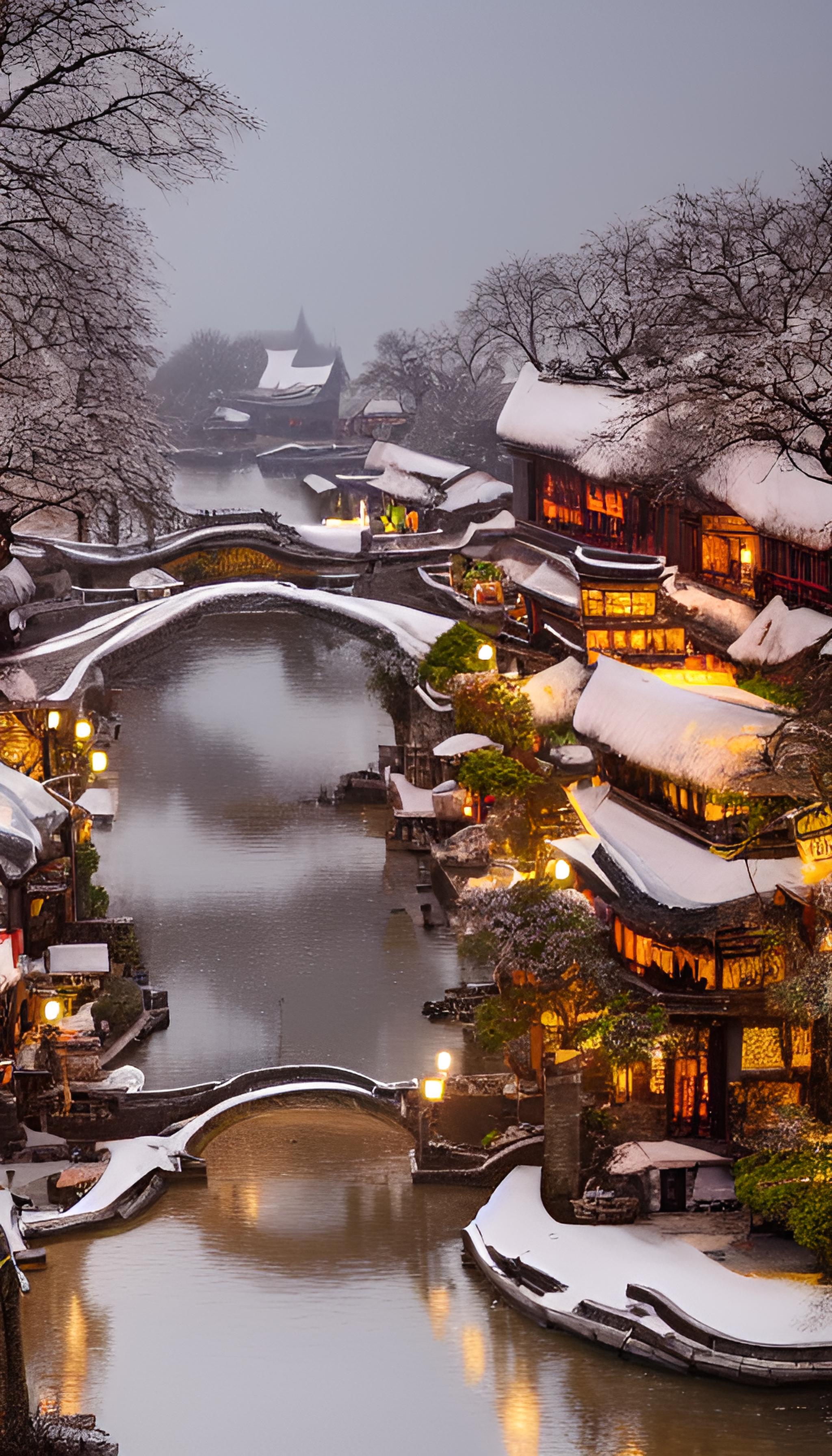 江南雪景