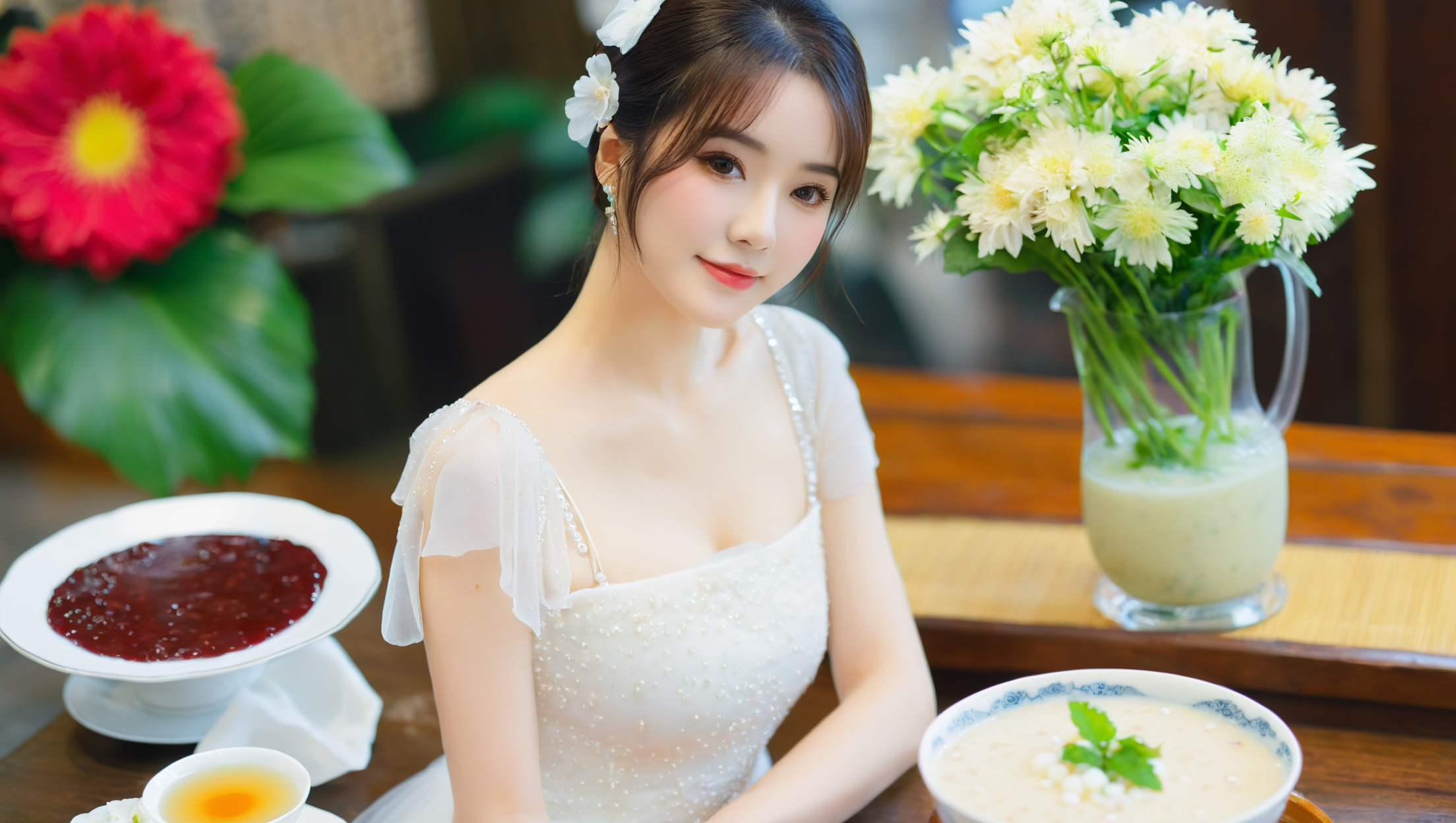 花与美女