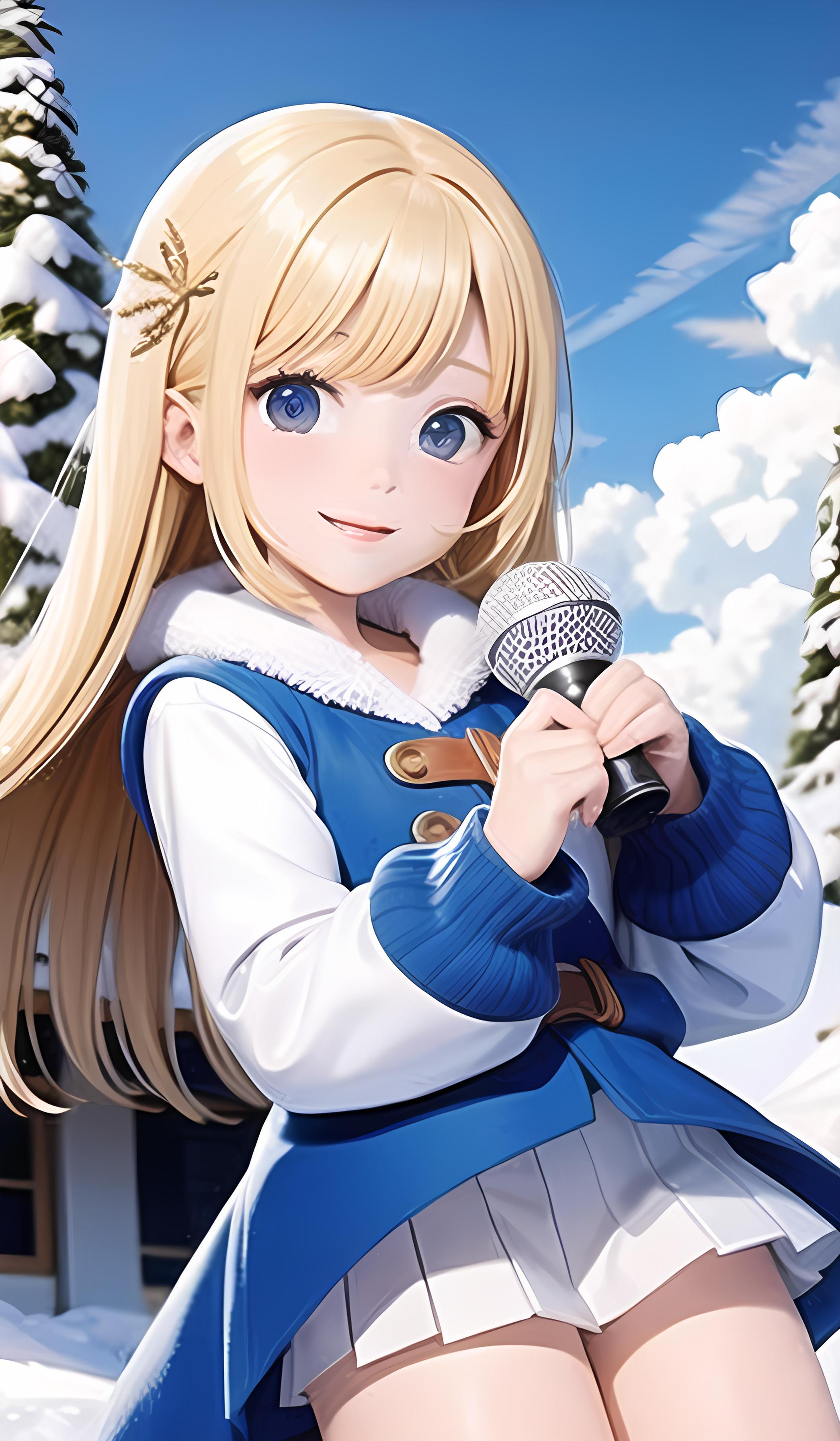 雪中少女