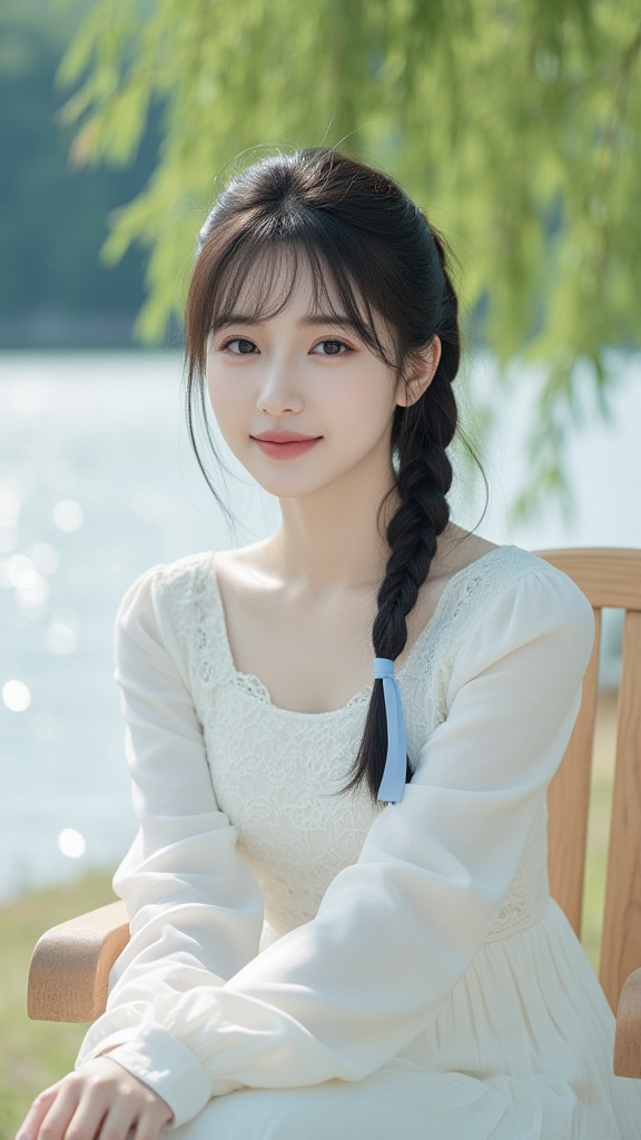 麻花辫子女孩