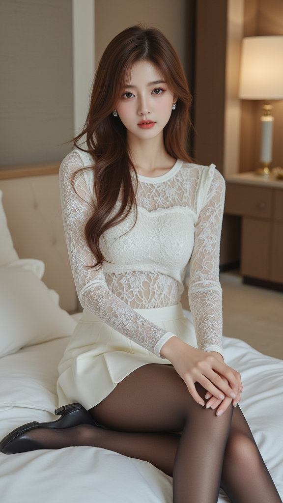 蕾丝上衣女孩