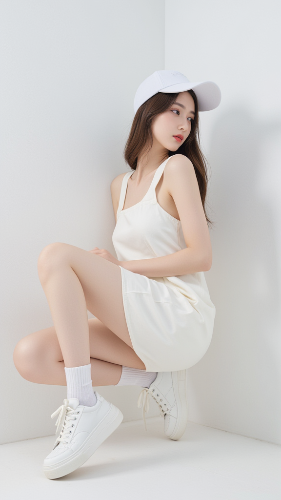 吊带裙女孩
