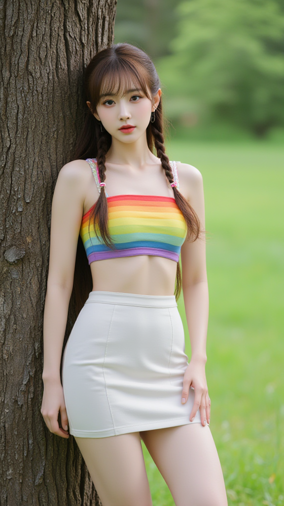 麻花辫子女孩