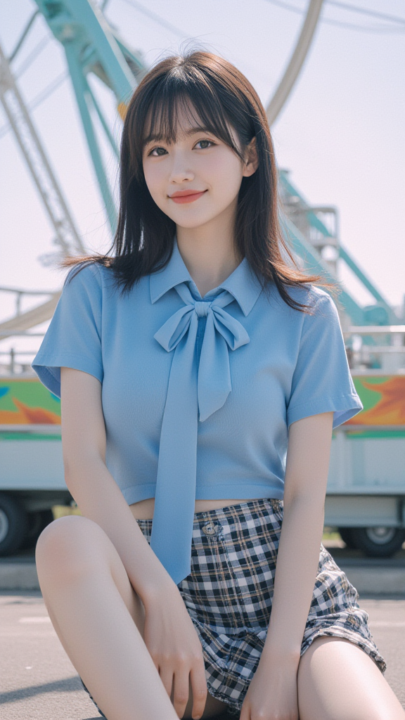 格子裙女孩