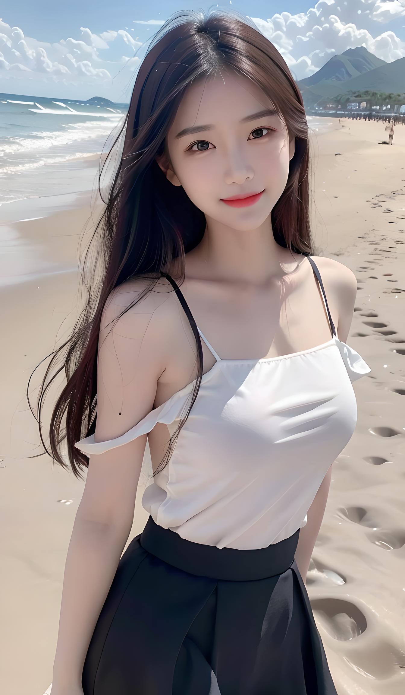 海滨美女