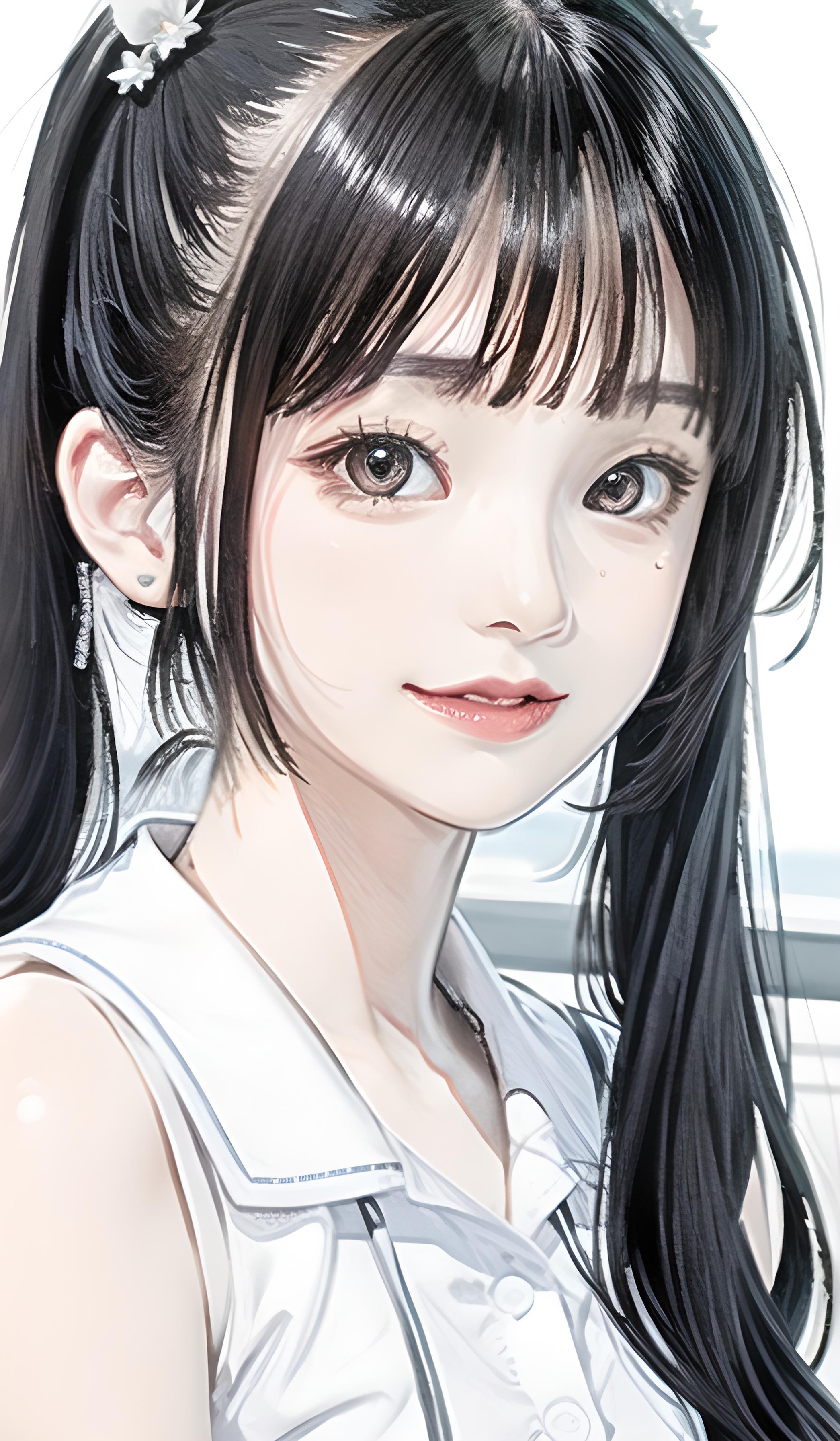 笑意盈盈少女