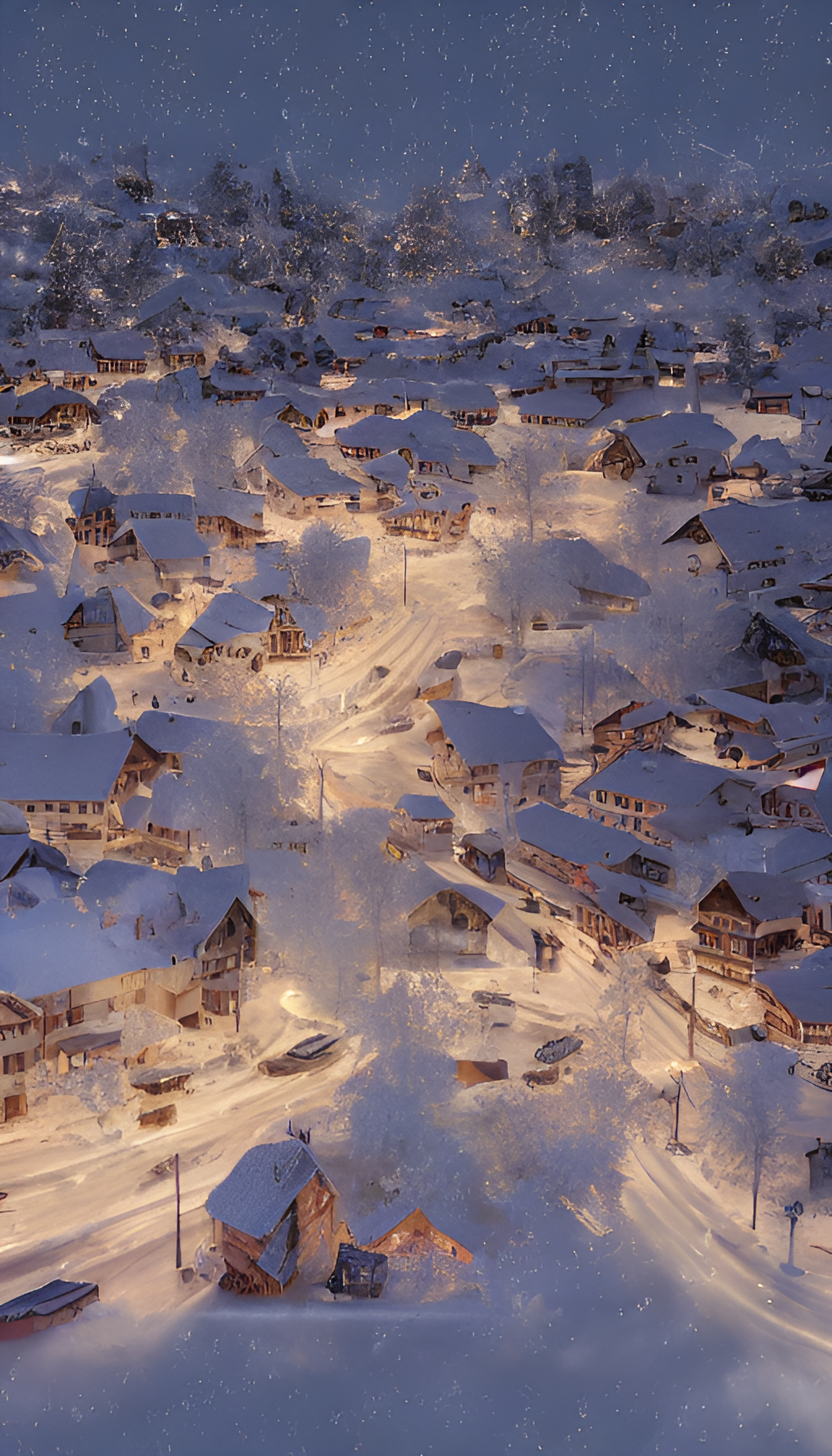 小镇雪景