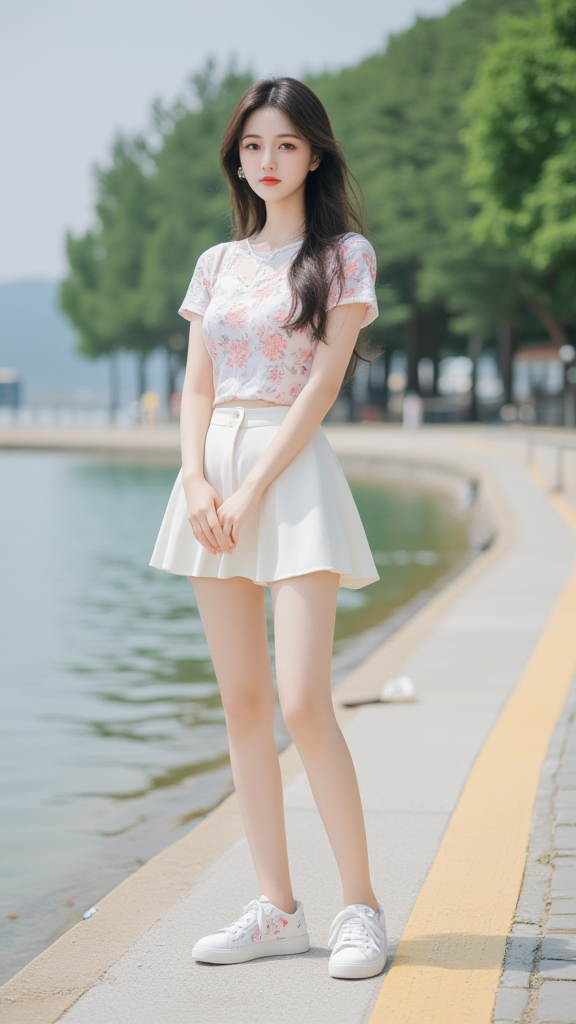 河边女孩