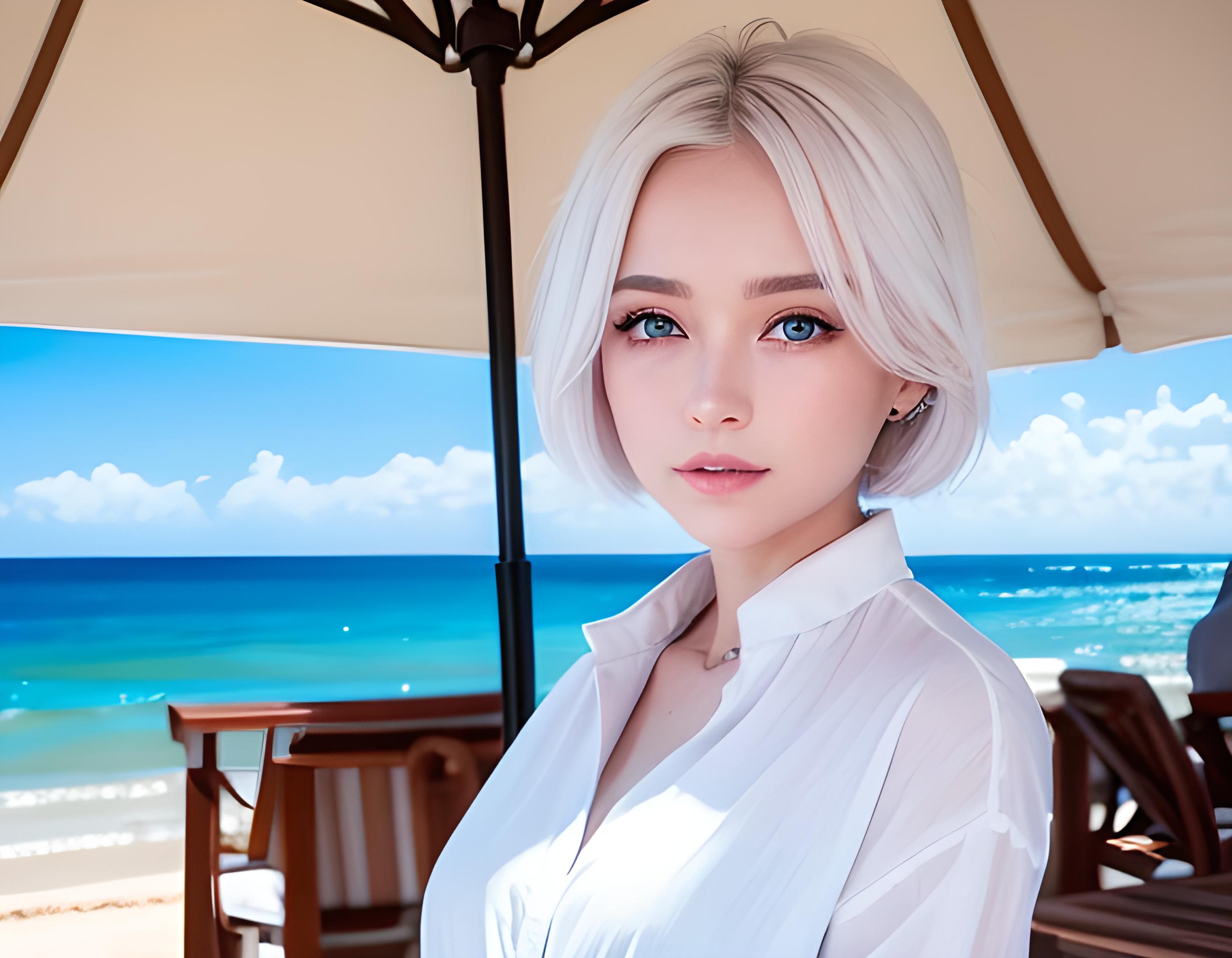 海边美女