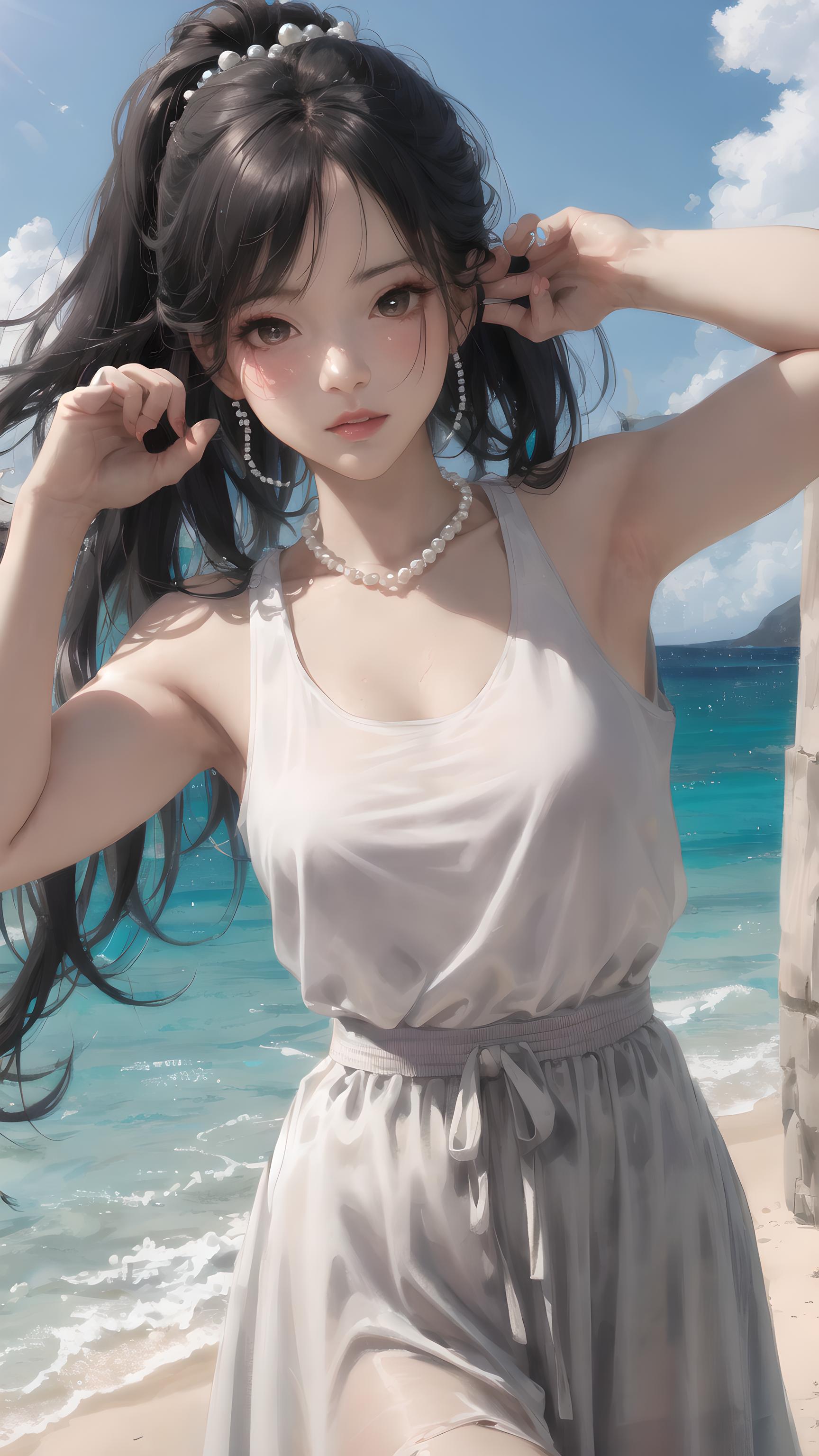 海边美女