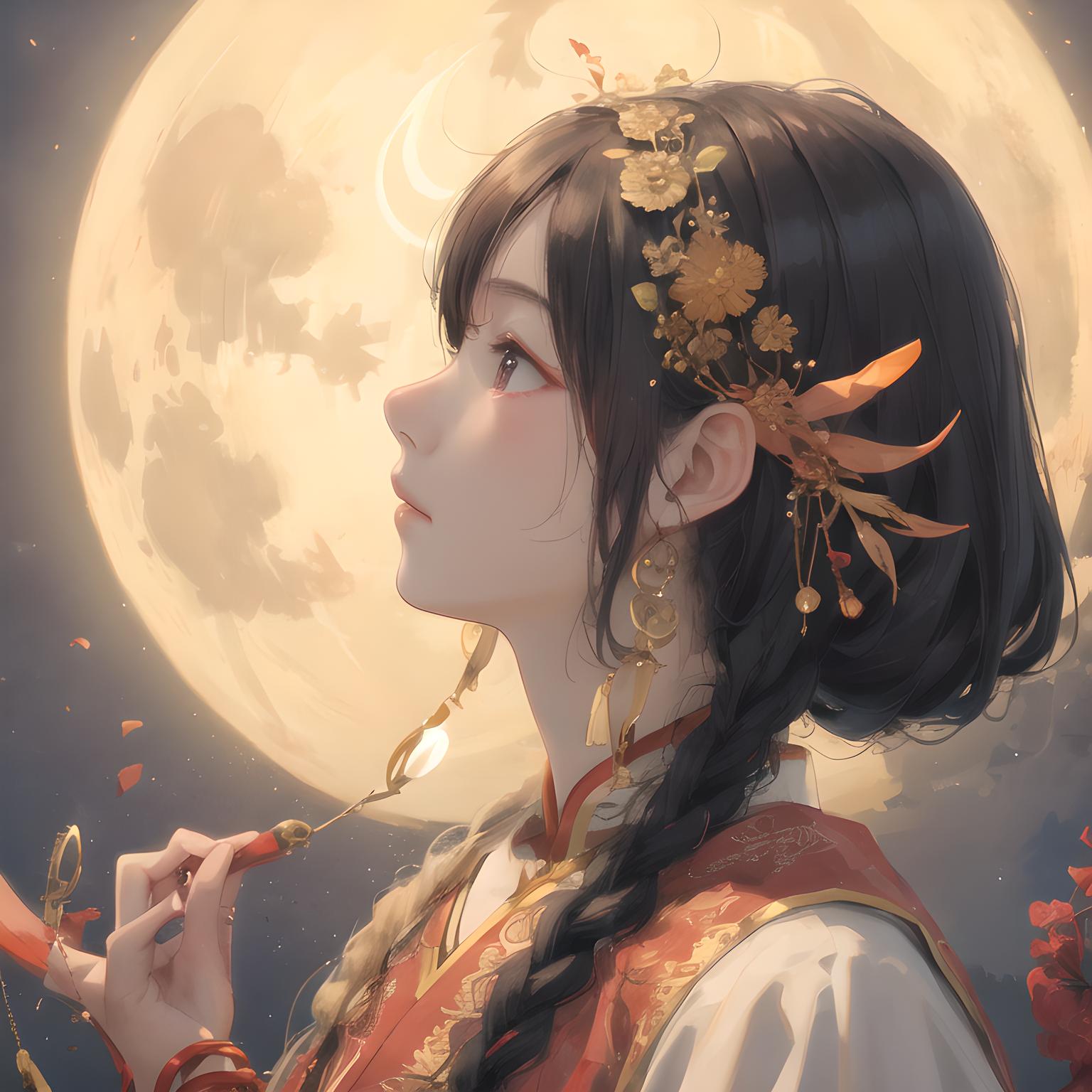 中秋头像  月是故乡明