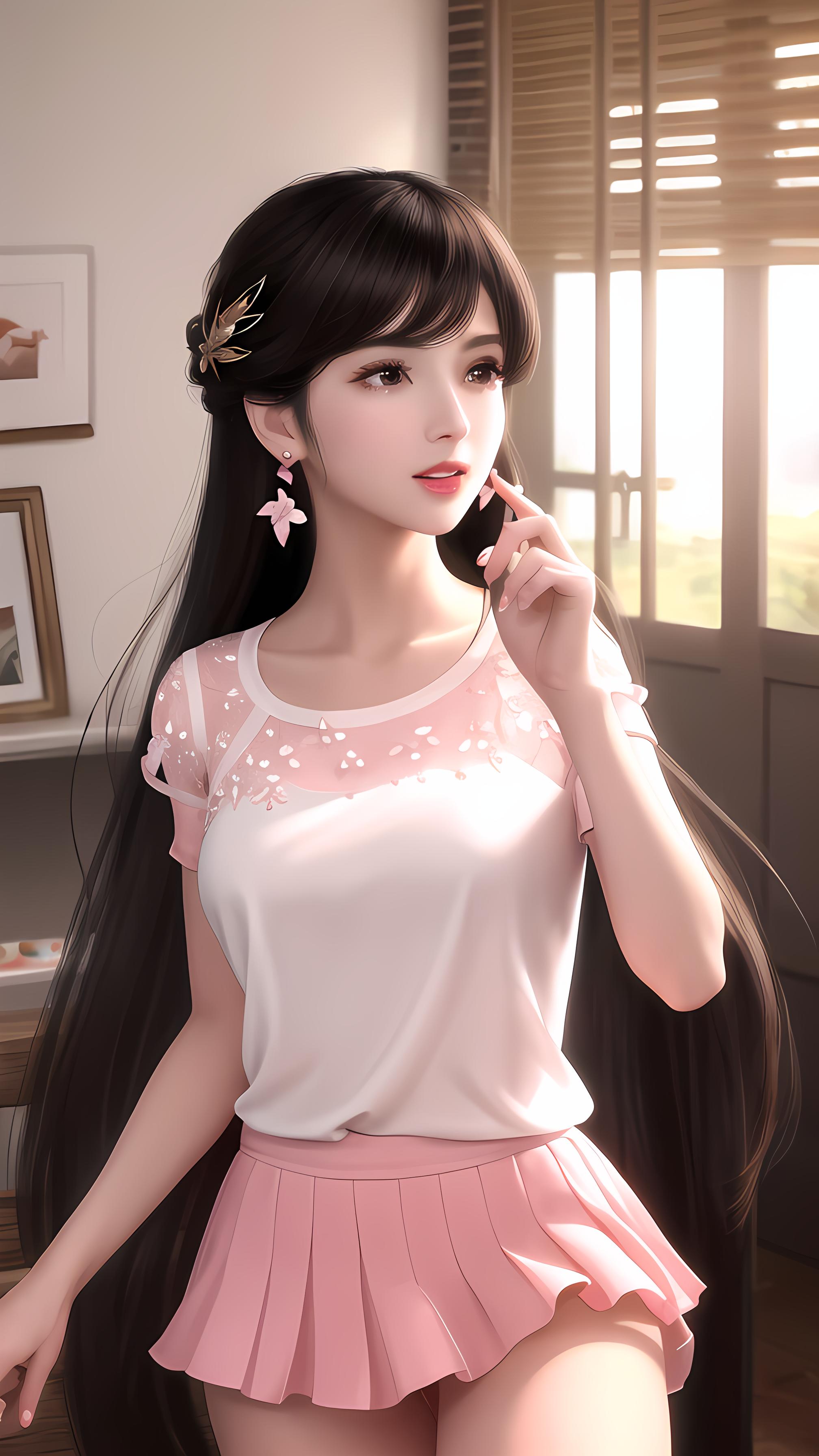 粉色少女