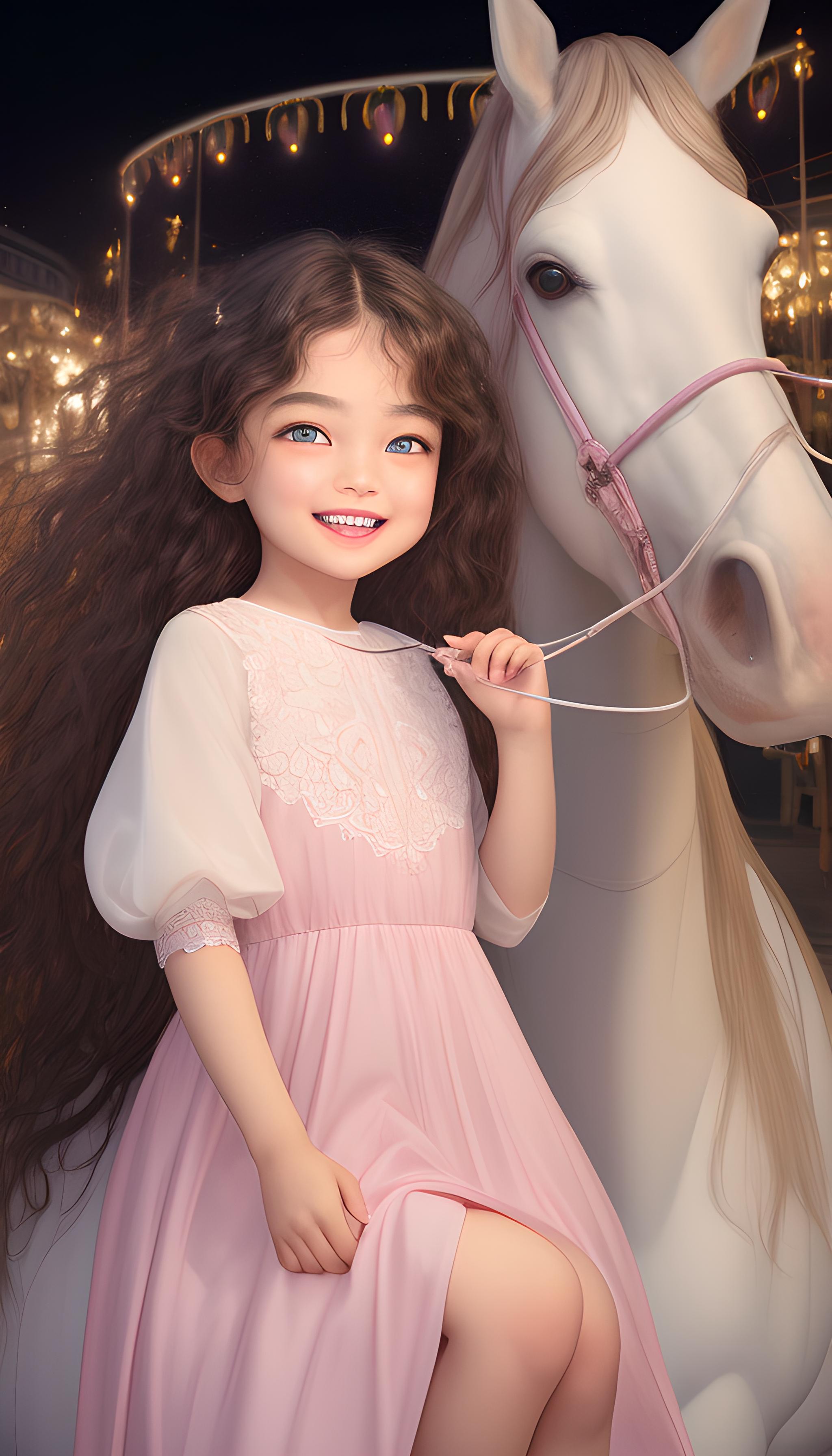 小女孩与马