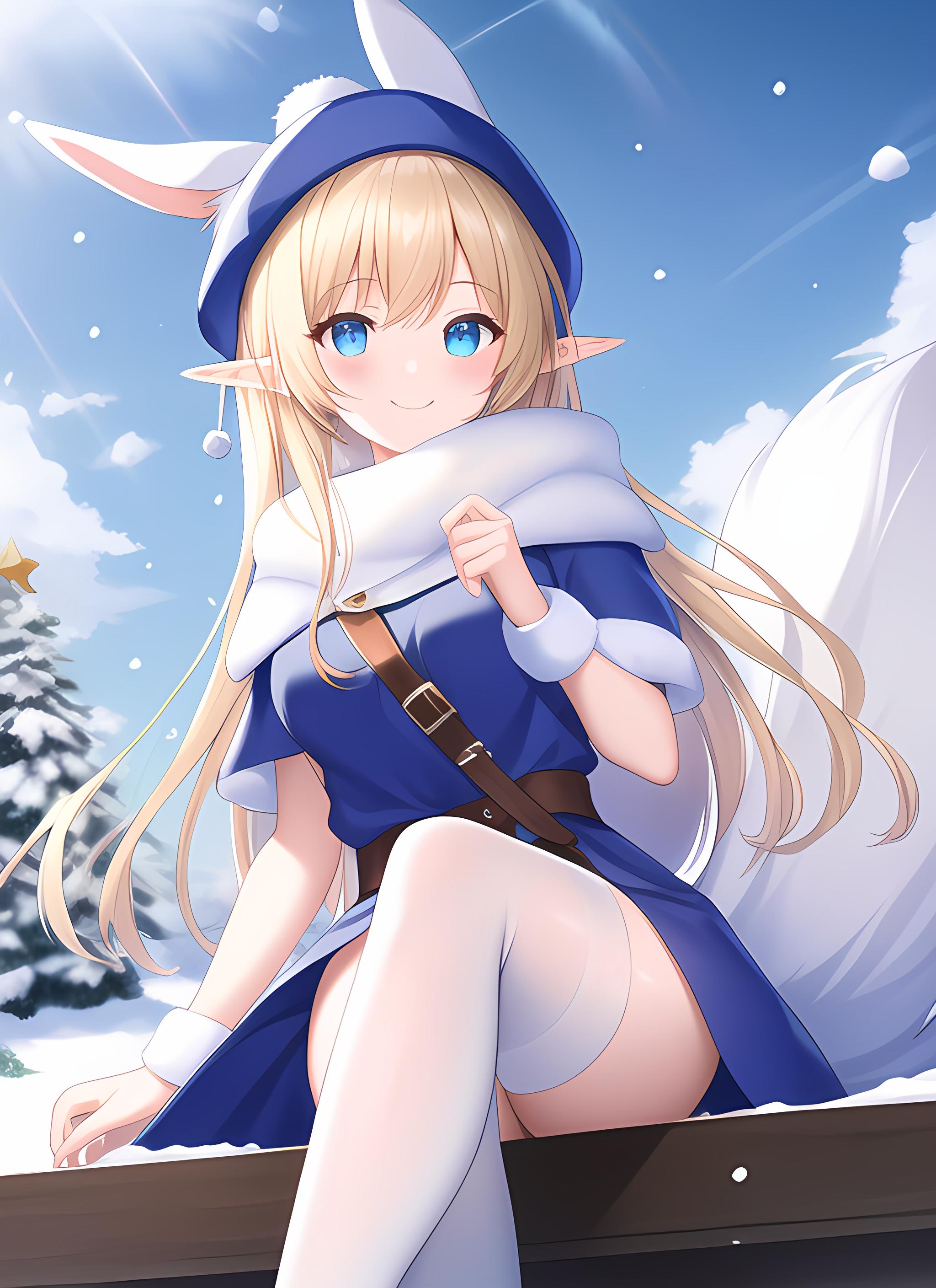 雪中少女