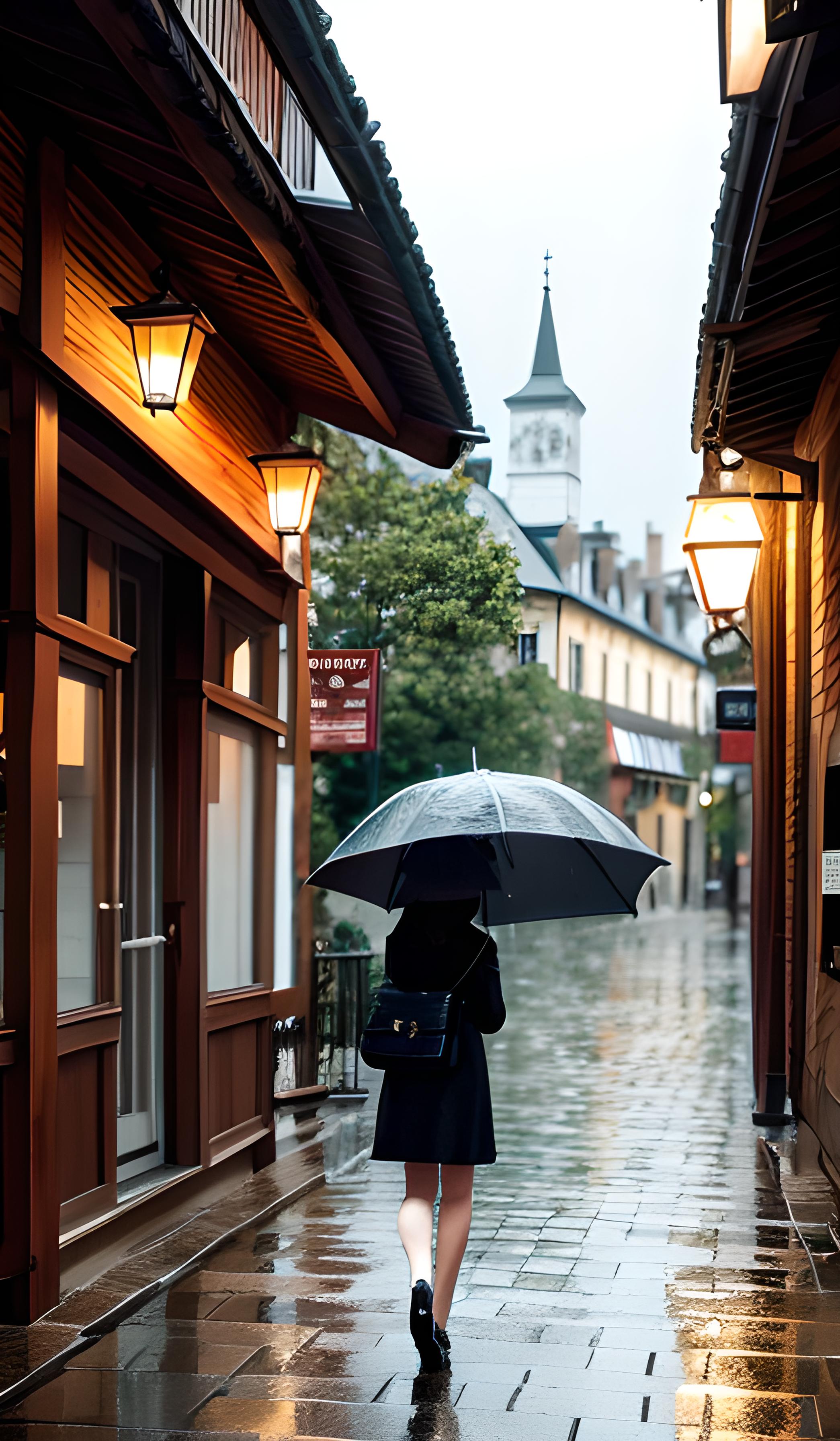 雨中街景