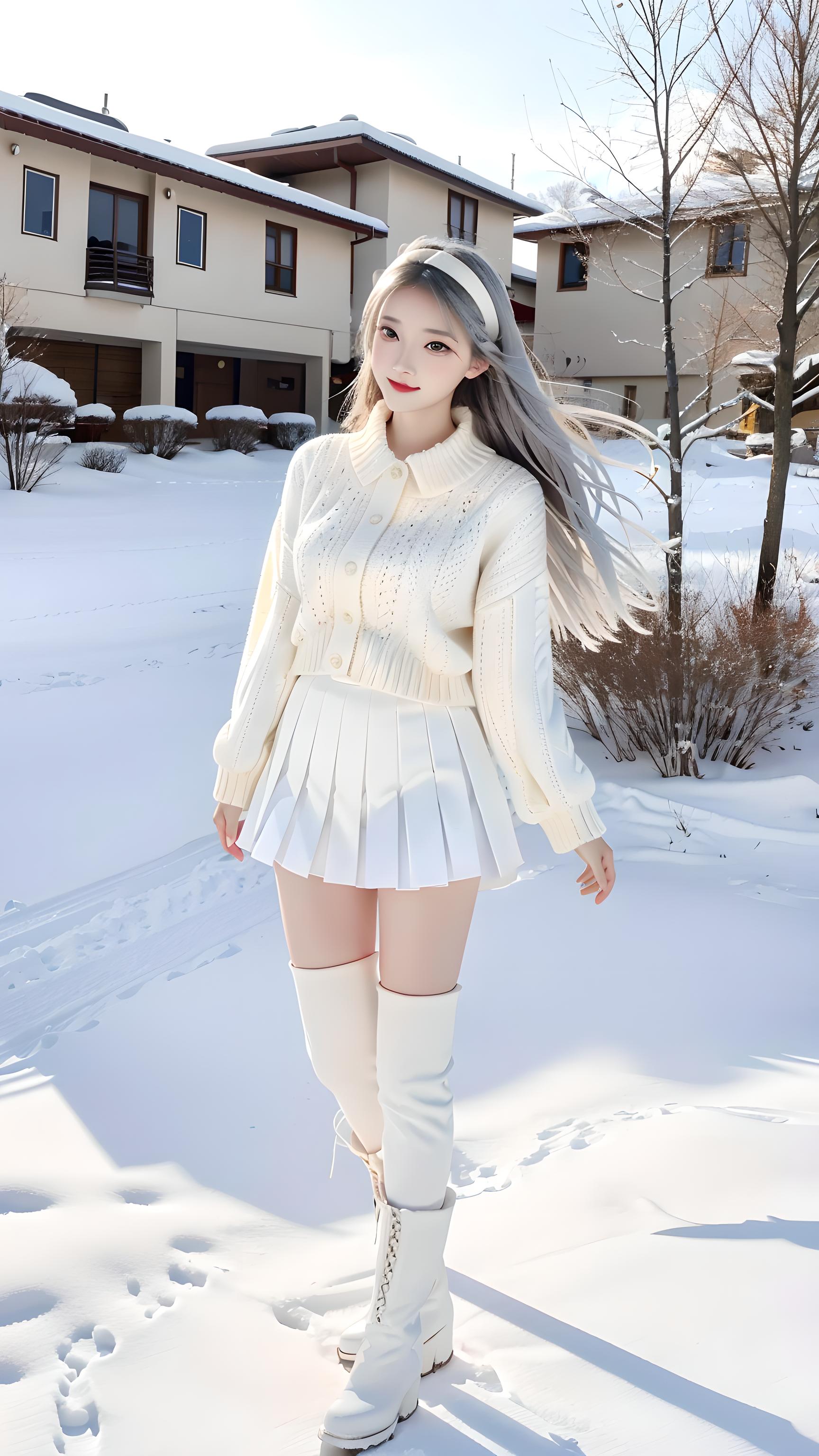 雪景女孩