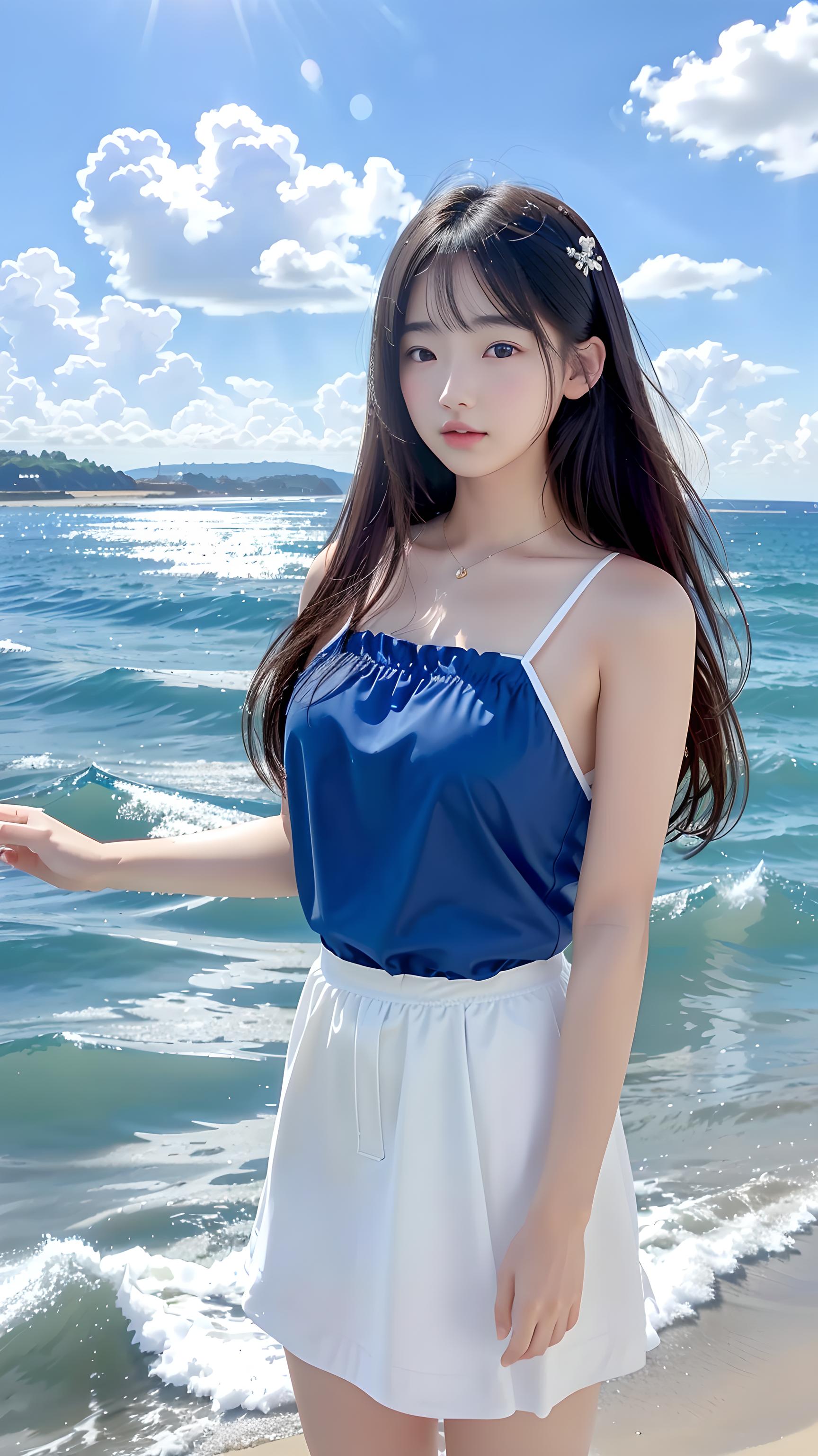 海边美女