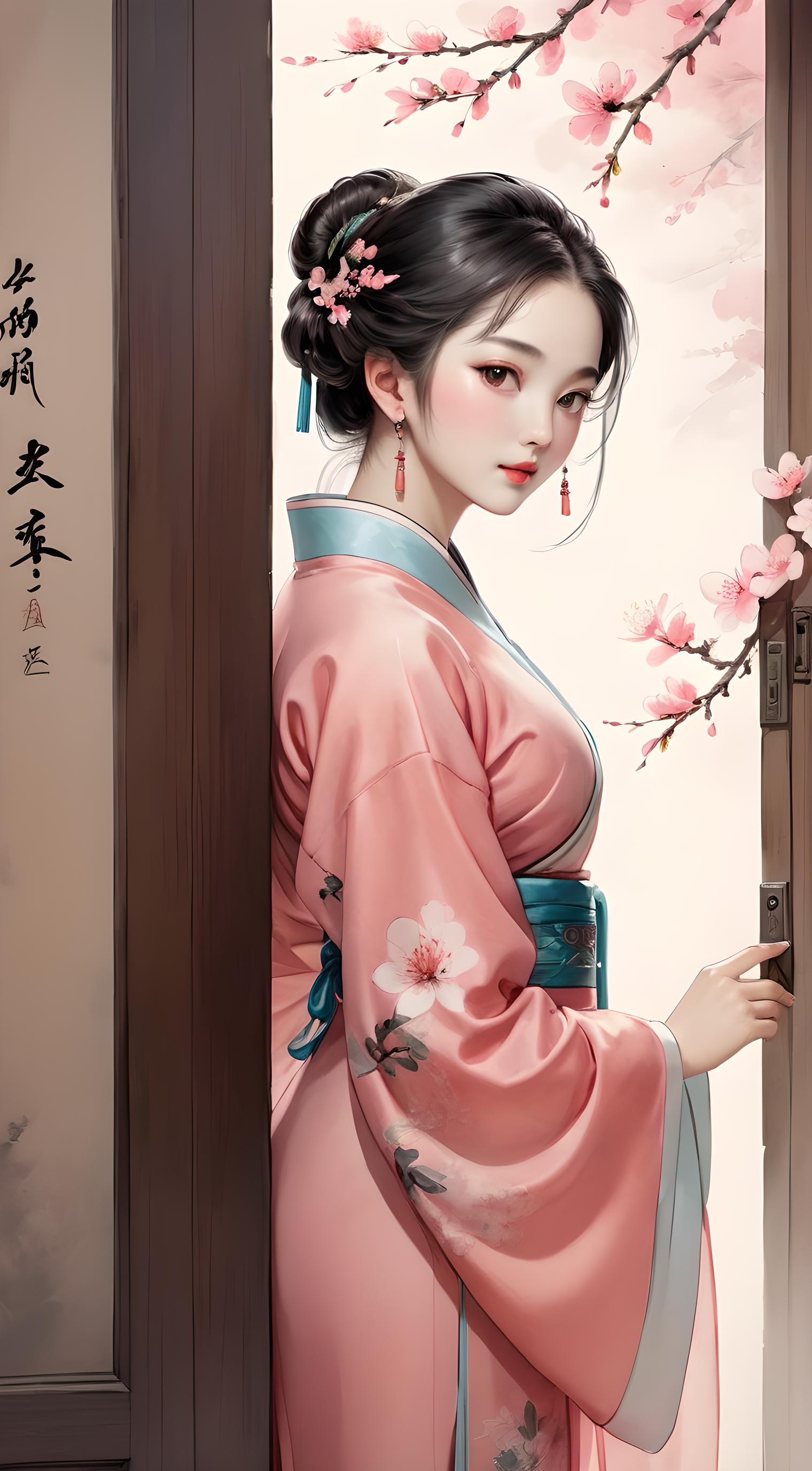 人面桃花相映红
