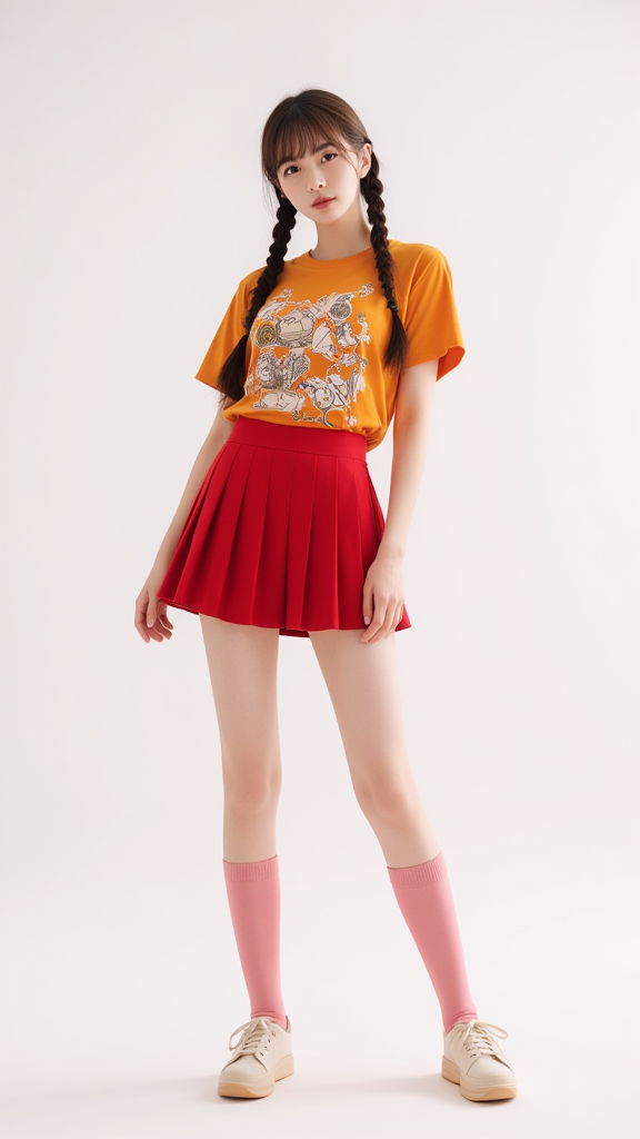 麻花辫子女孩