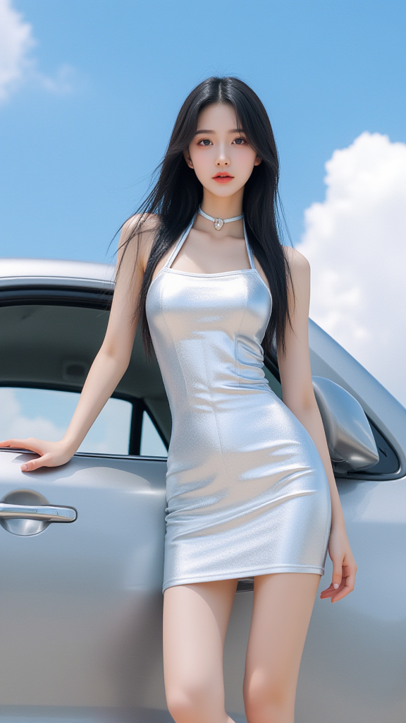 吊带裙女孩