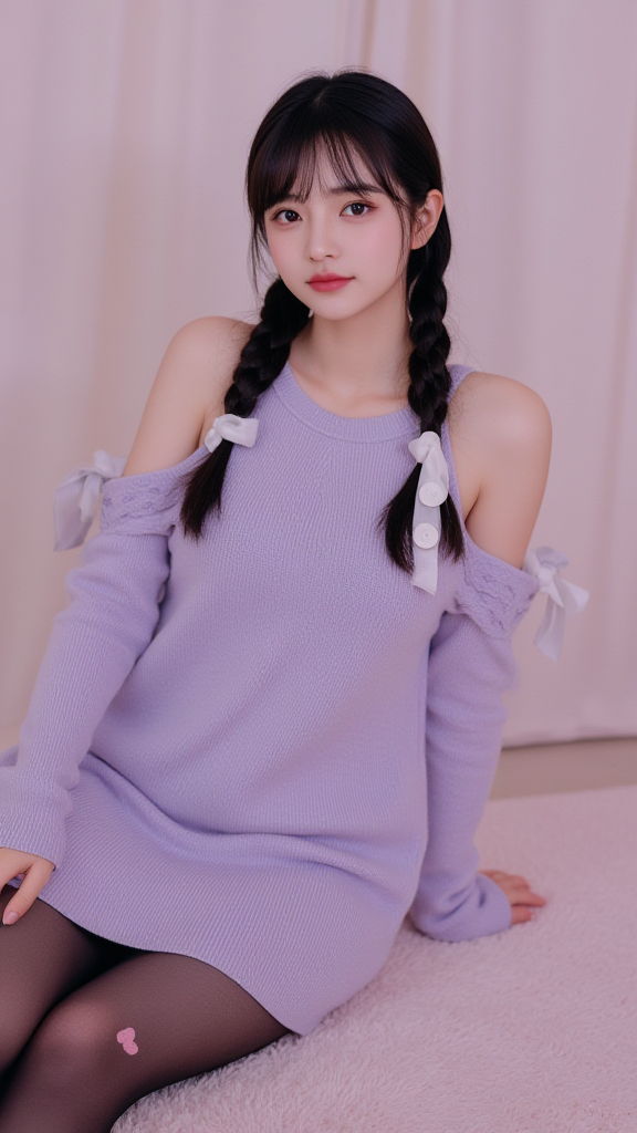 麻花辫子女孩