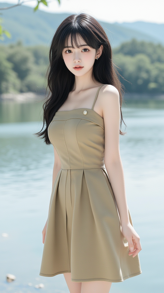 吊带裙女孩