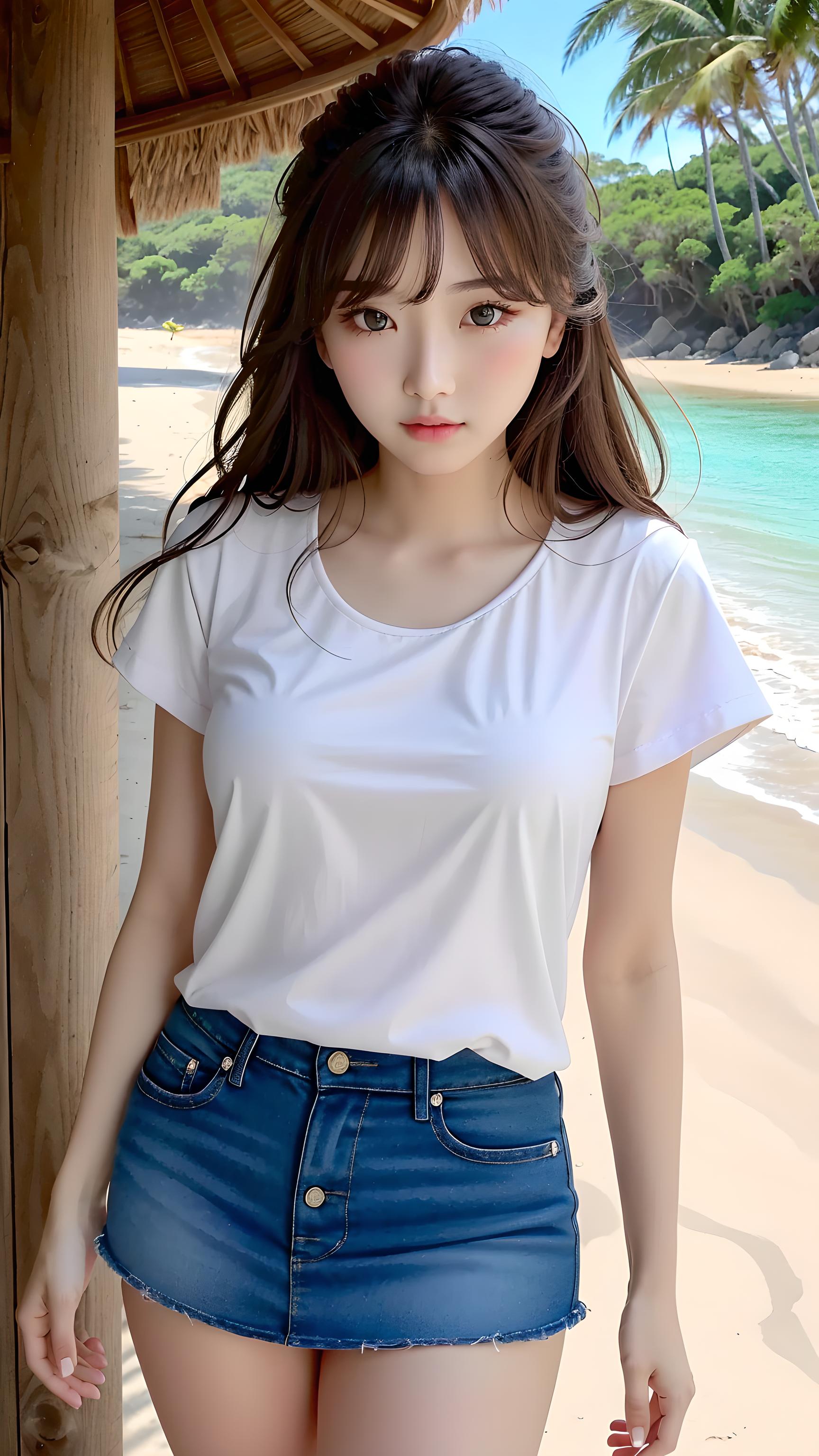 海滩美少女