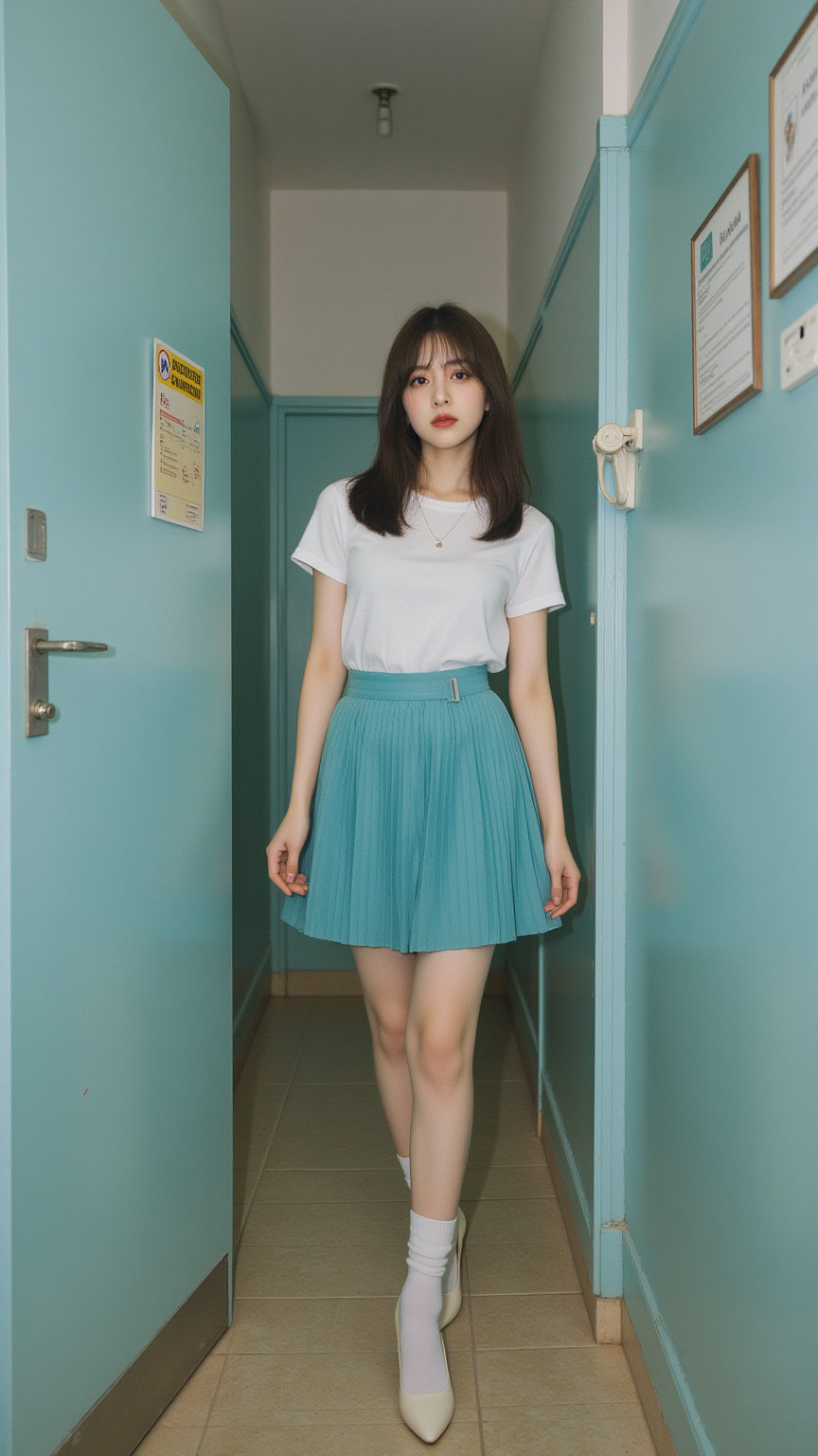 楼道里的女孩