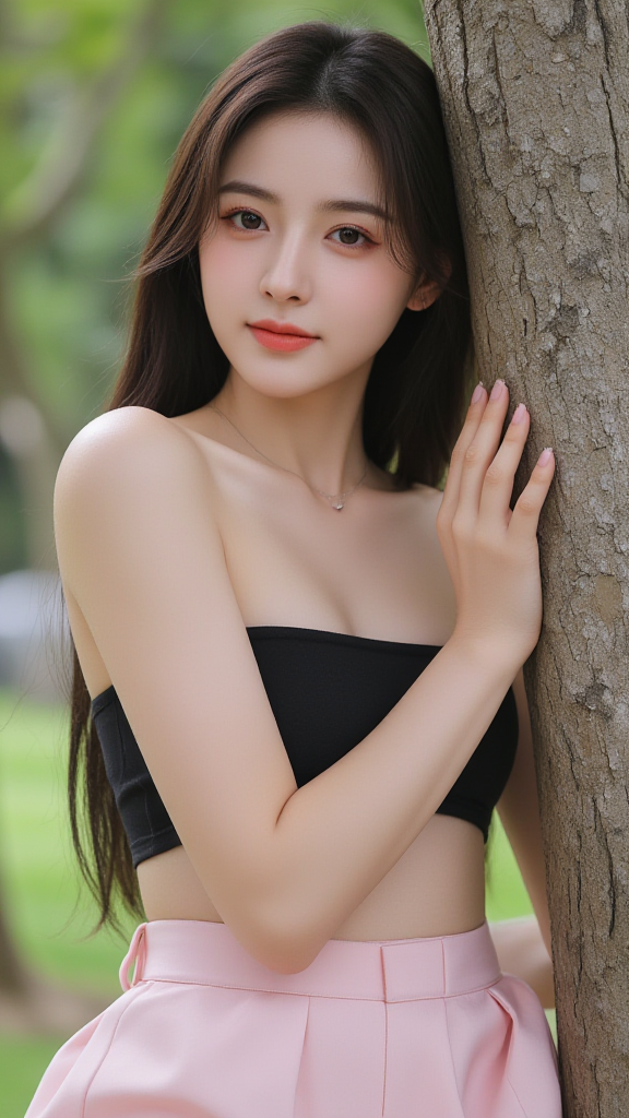 树下女孩