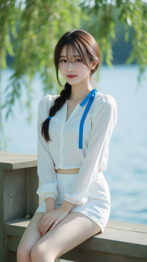 河边女孩