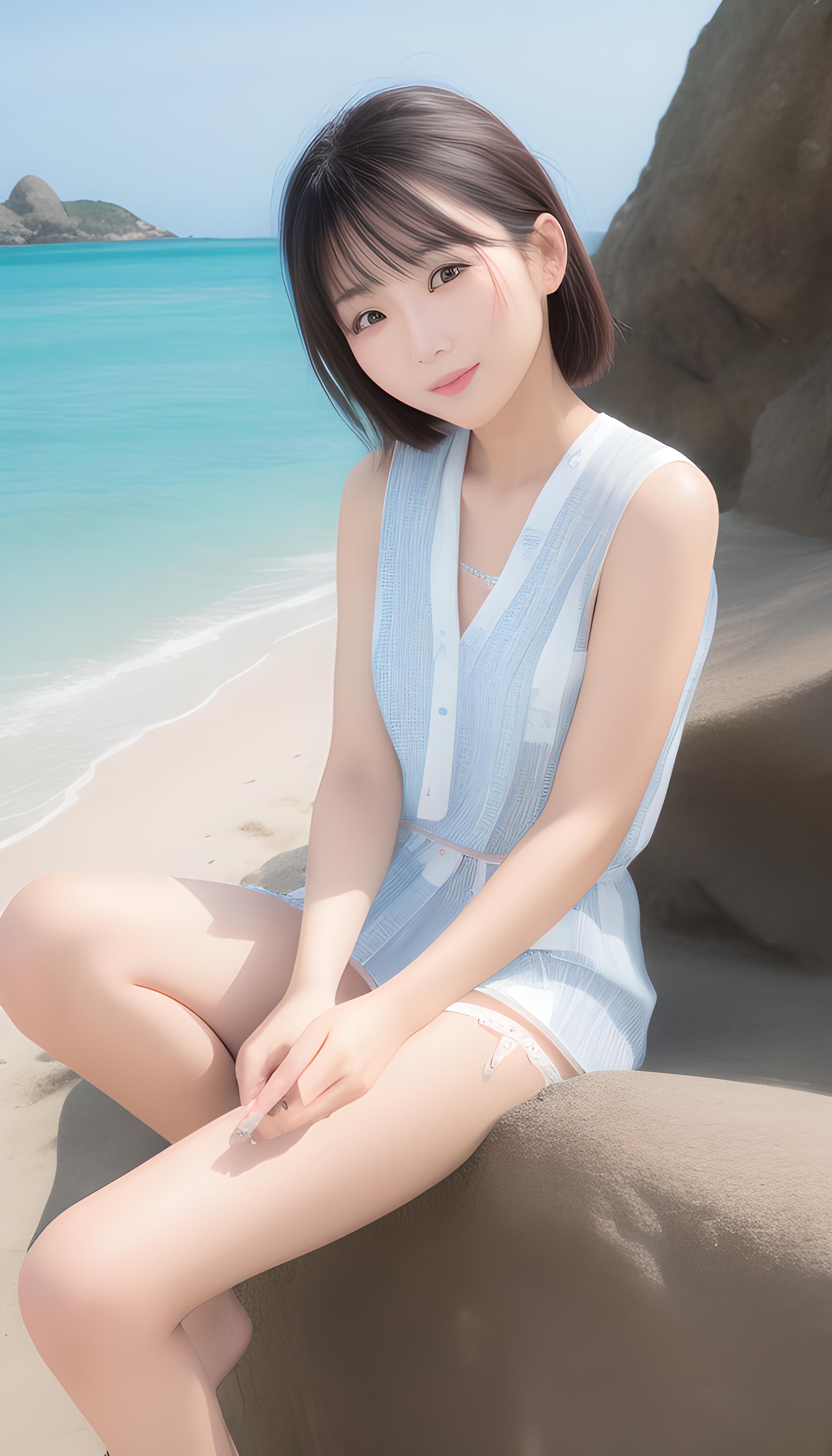 海边美女