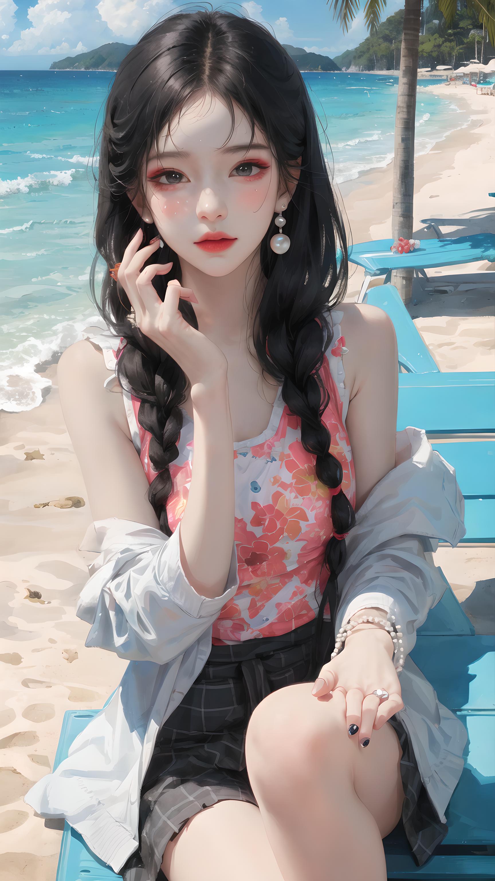 海边美女