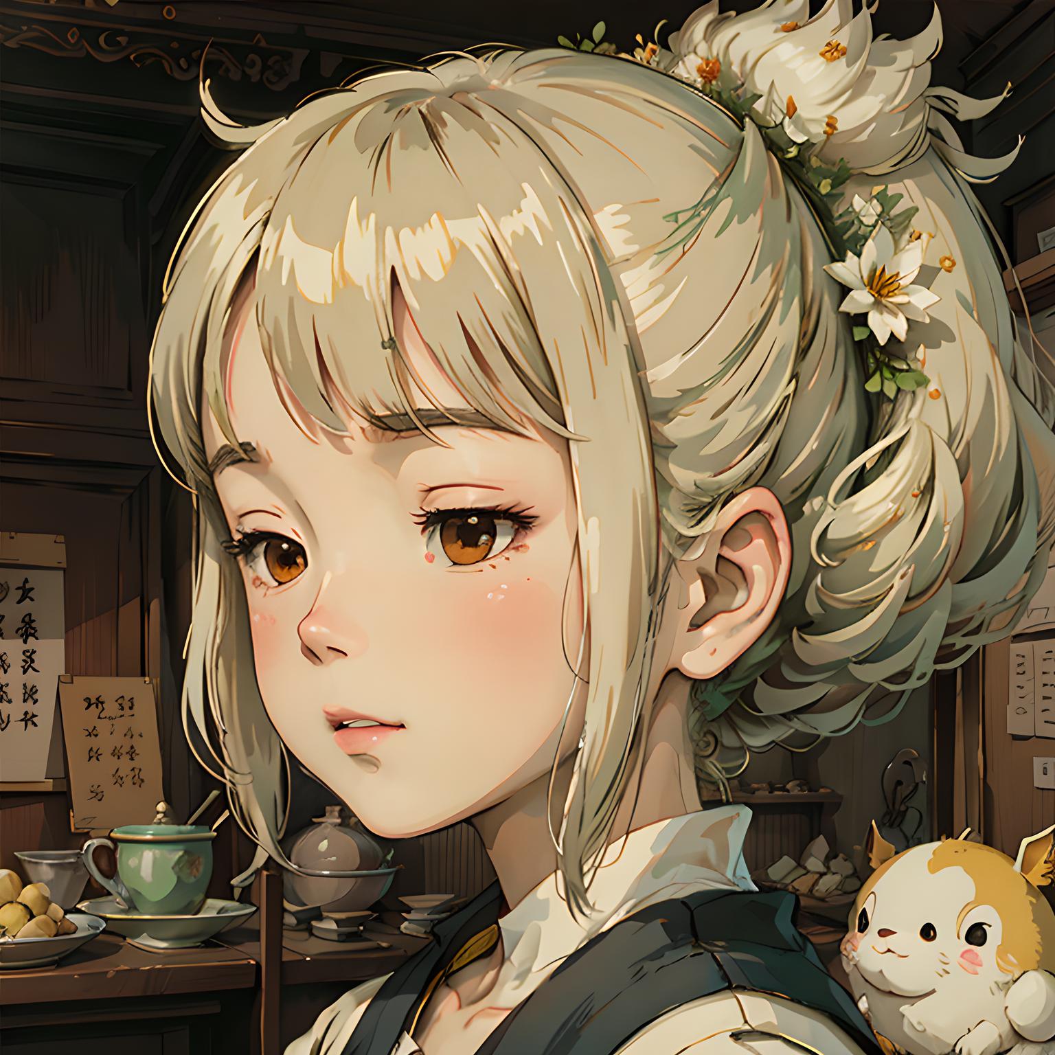 青丝独挽