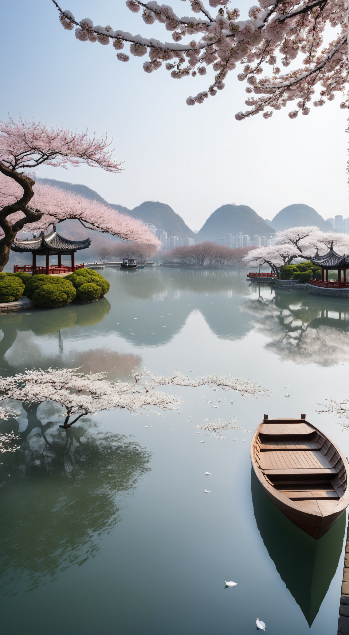 杭州西湖春季风景
