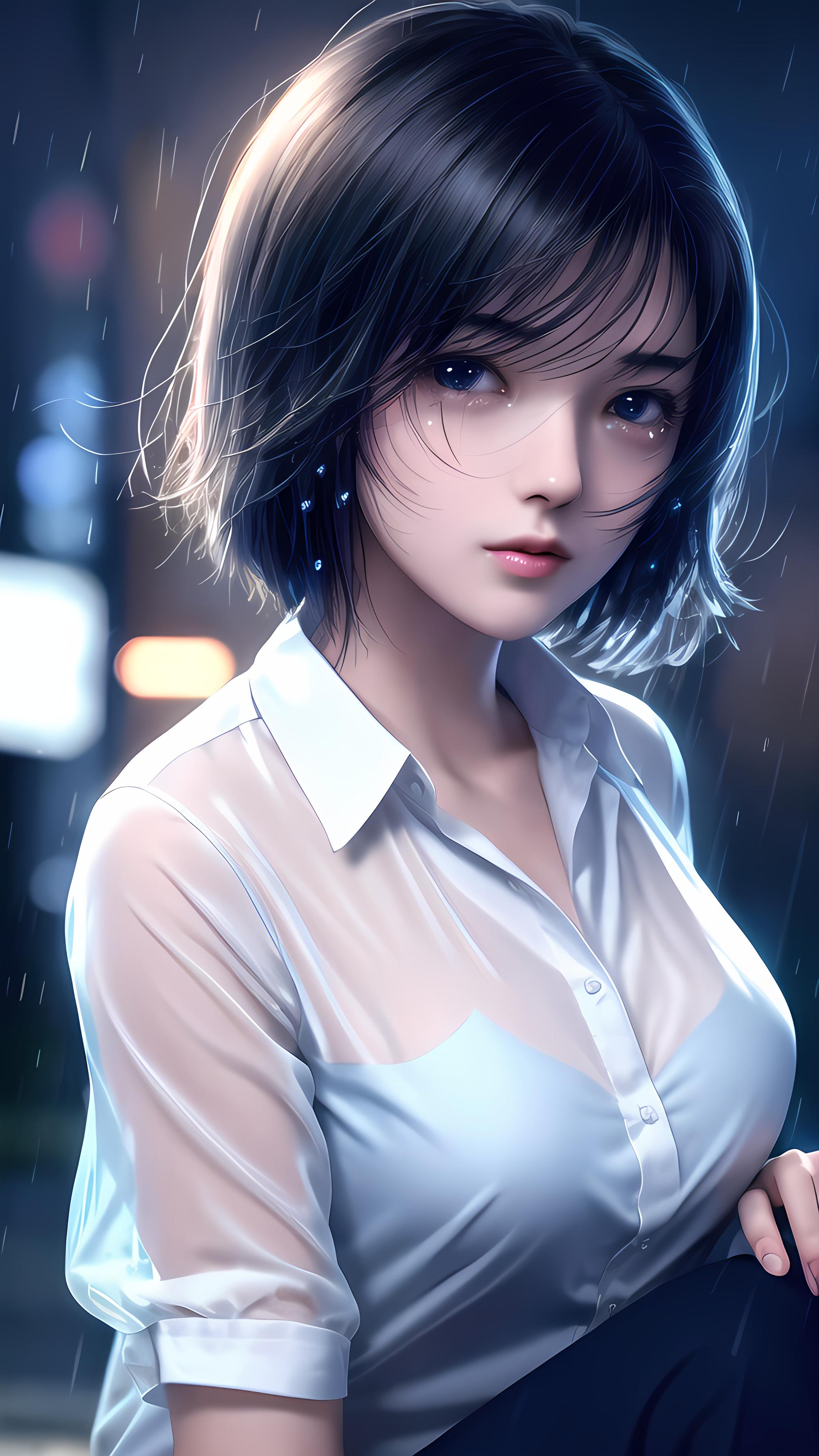 雨中少女