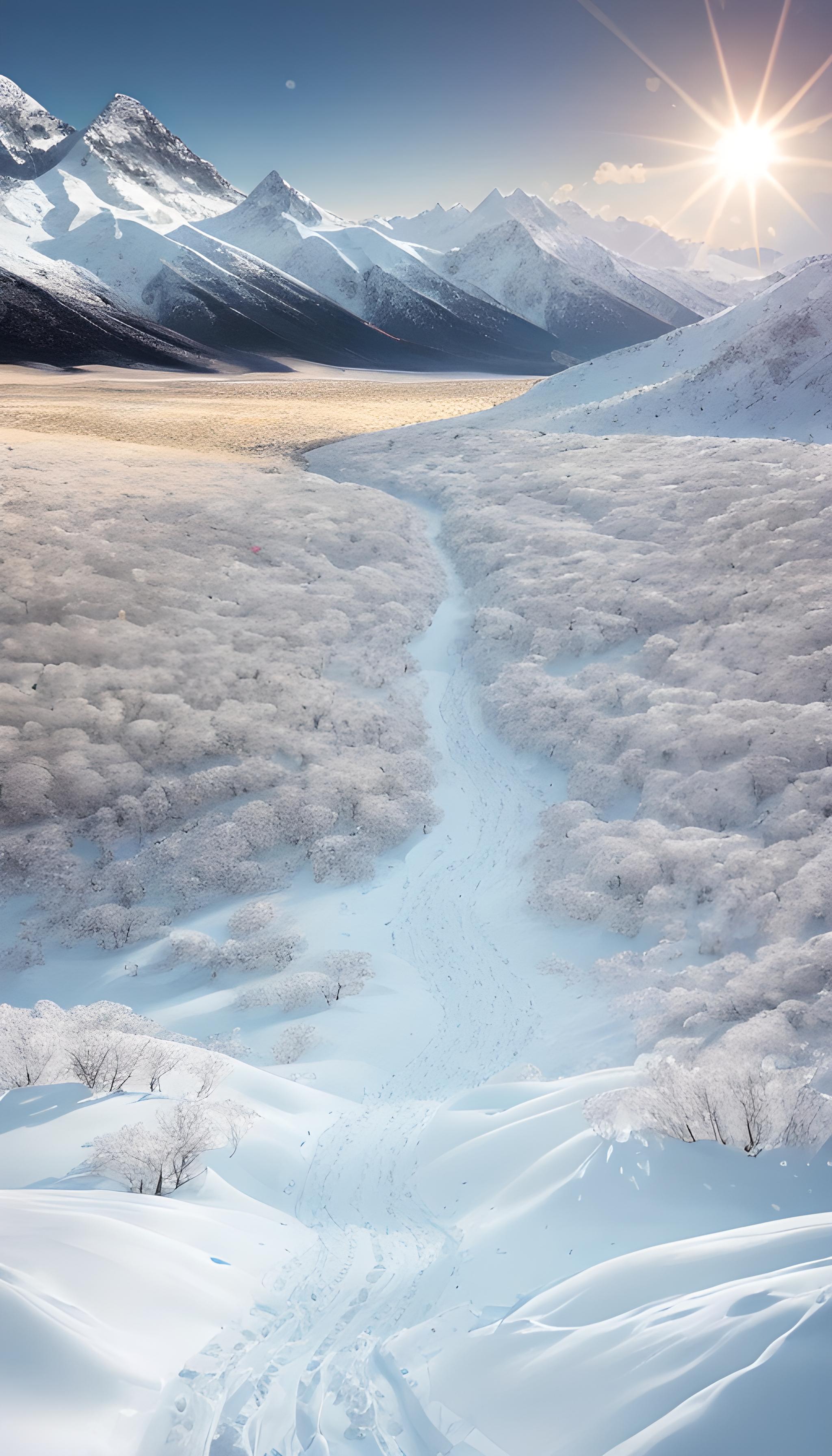 沙漠雪