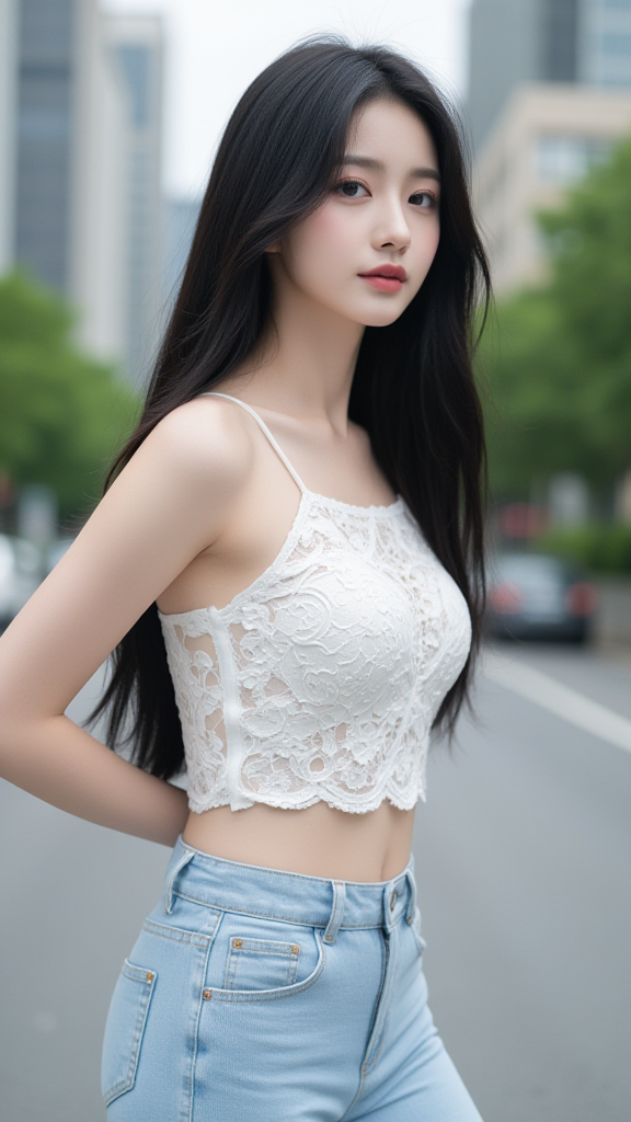 吊带衫女孩