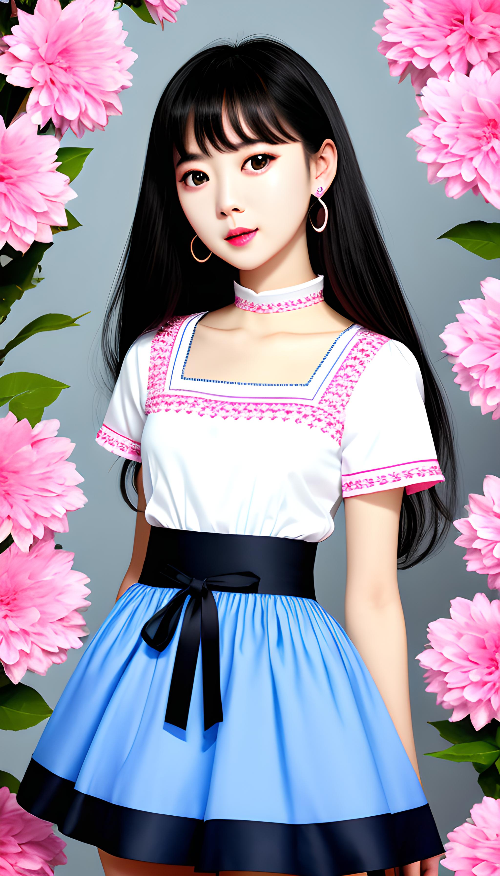 蓝衣少女